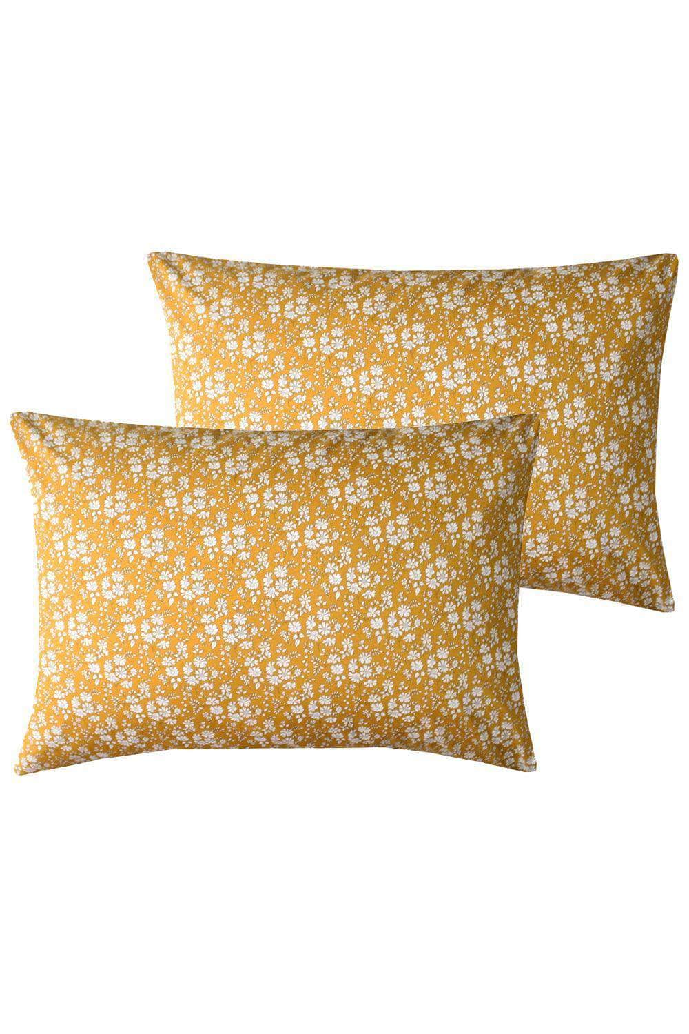 Pillowcase Made With Liberty Fabric Capel Mustard