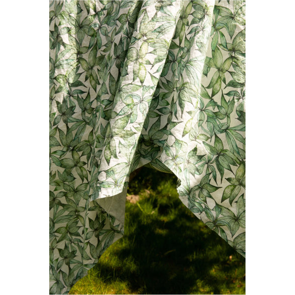 Hellebore Leaves Linen Tablecloth