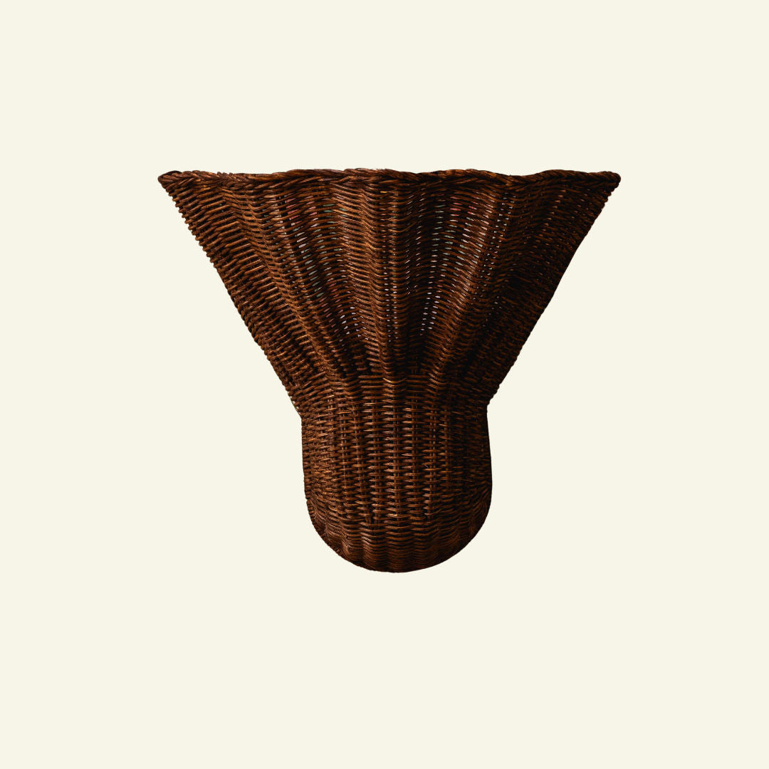 Luna Wall Light Shade, Large Teak