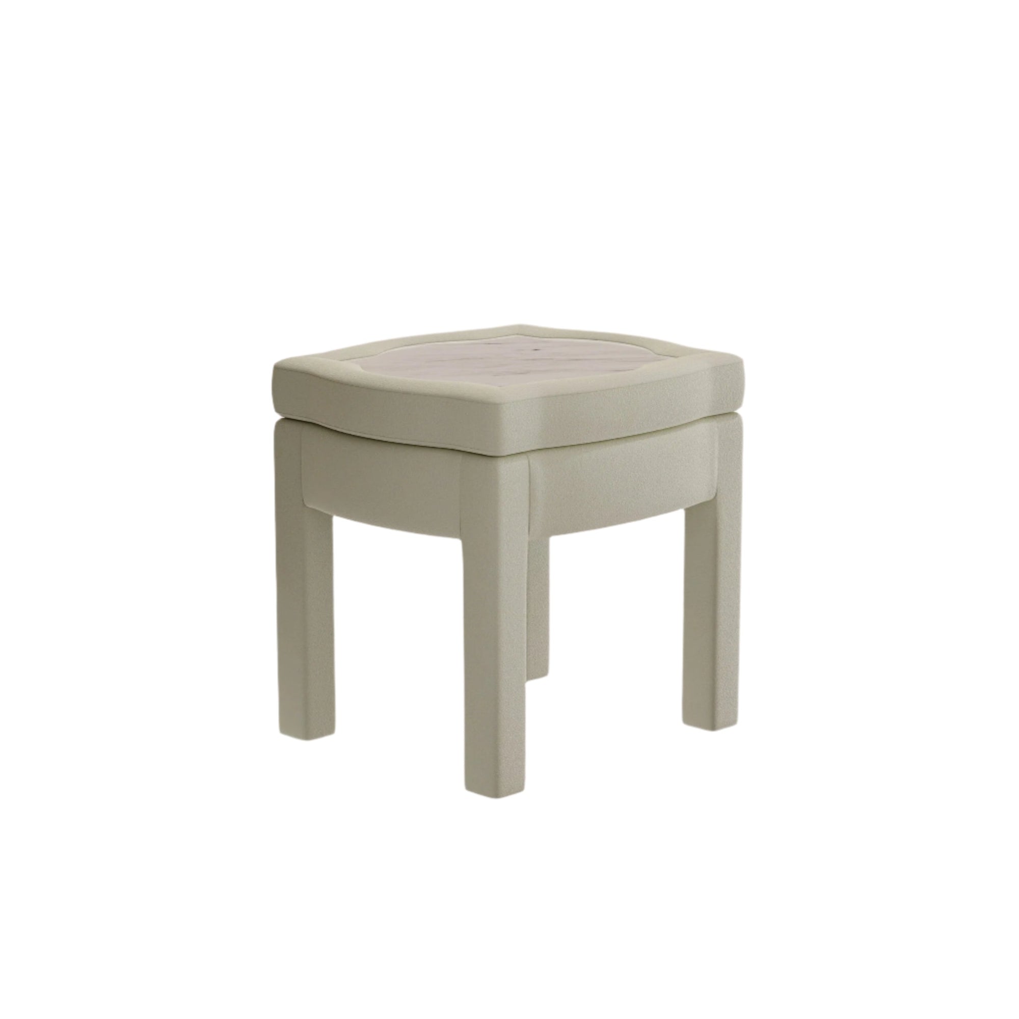 Piero Footstool, Nougat Boucle