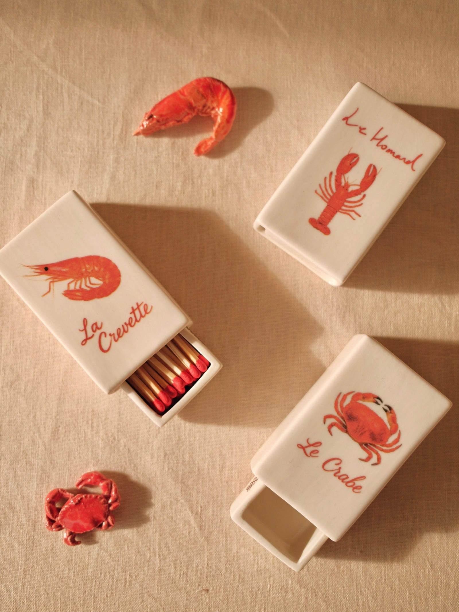‘La Crevette’ Ceramic Matchbox