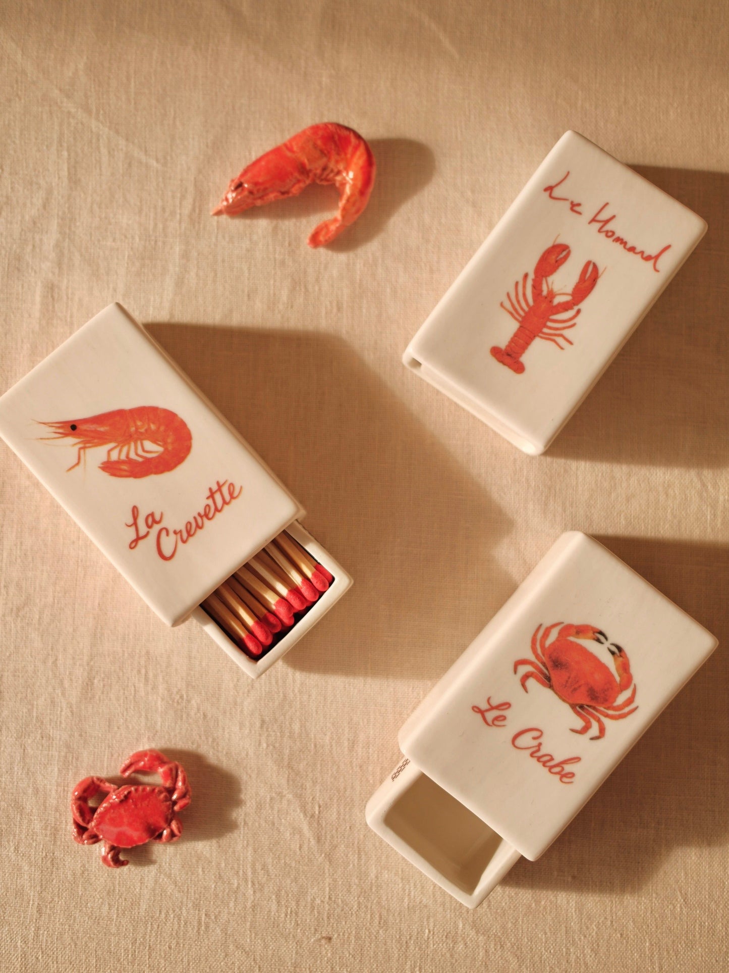 ‘La Crevette’ Ceramic Matchbox