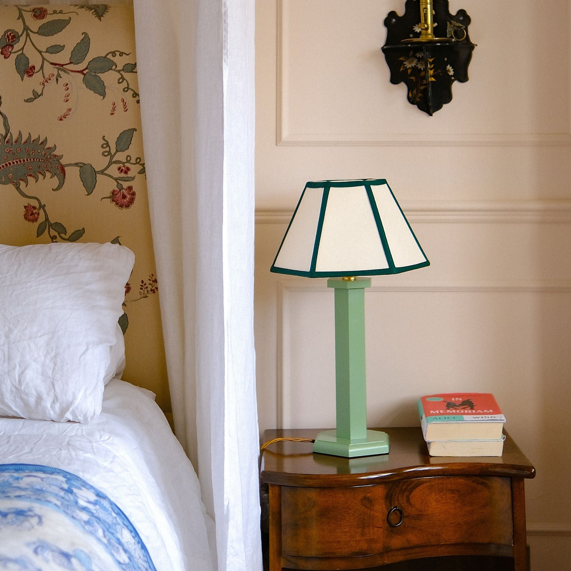 Hexagon Bedside Lamp - Turtle Green