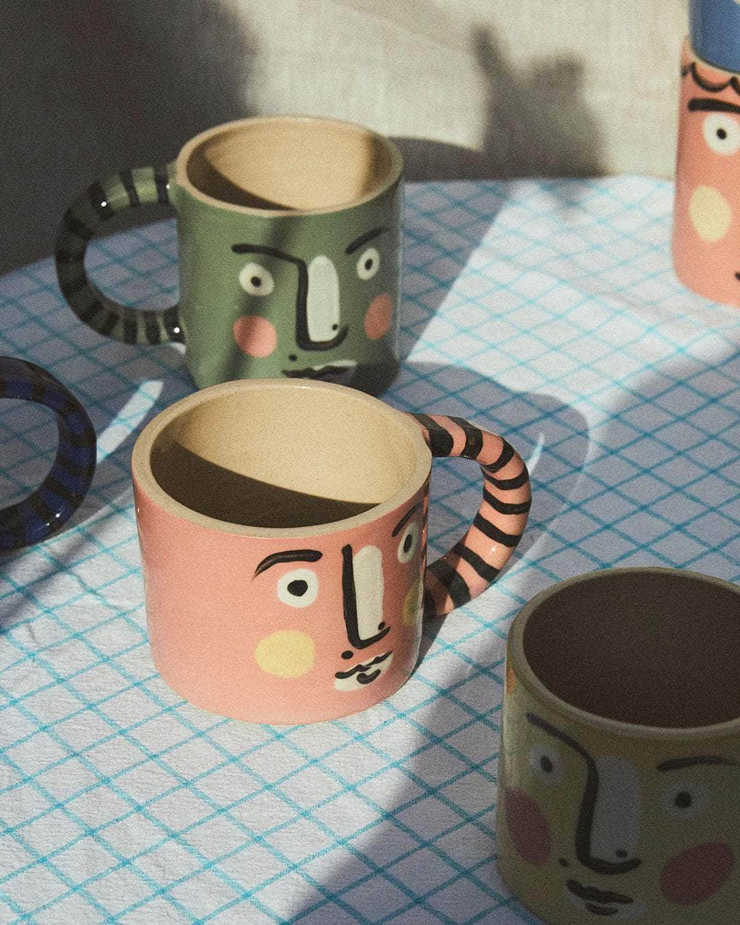 Face Mug Green