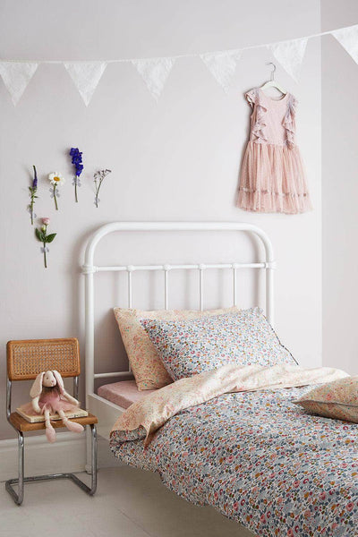 Pillowcase Made With Liberty Fabric Betsy Grey