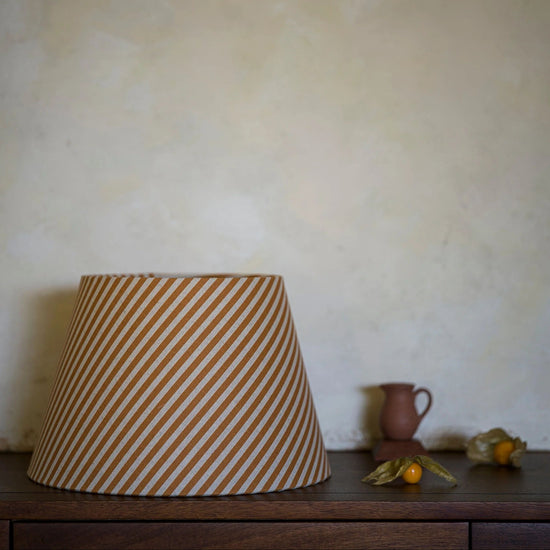 The Linen Card Lampshade in Goldenberry