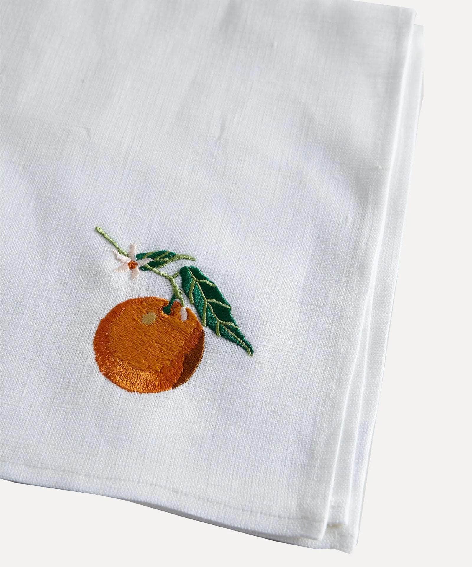 Persephone Embroidered Linen Napkin