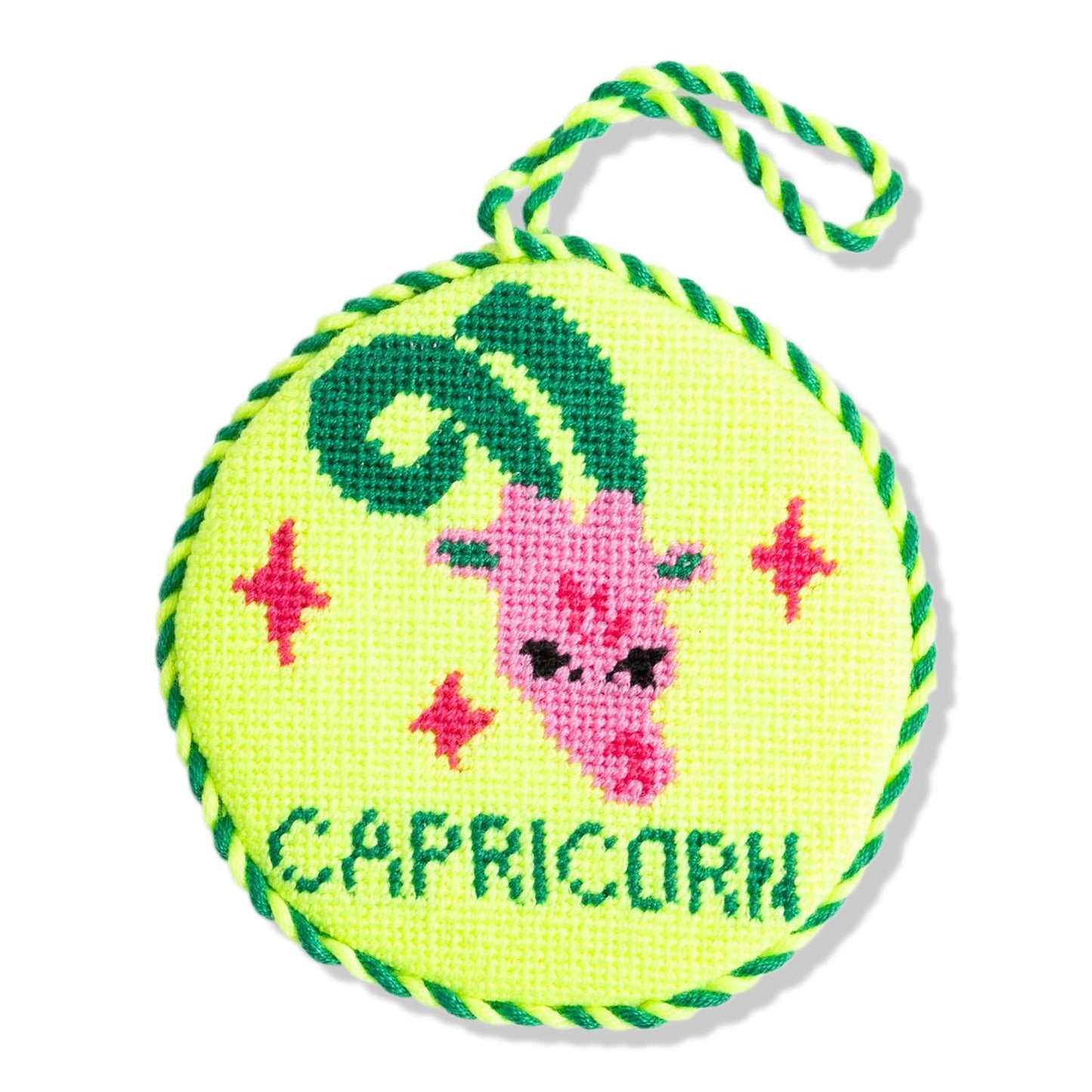 Needlepoint Zodiac Ornament - Capricorn