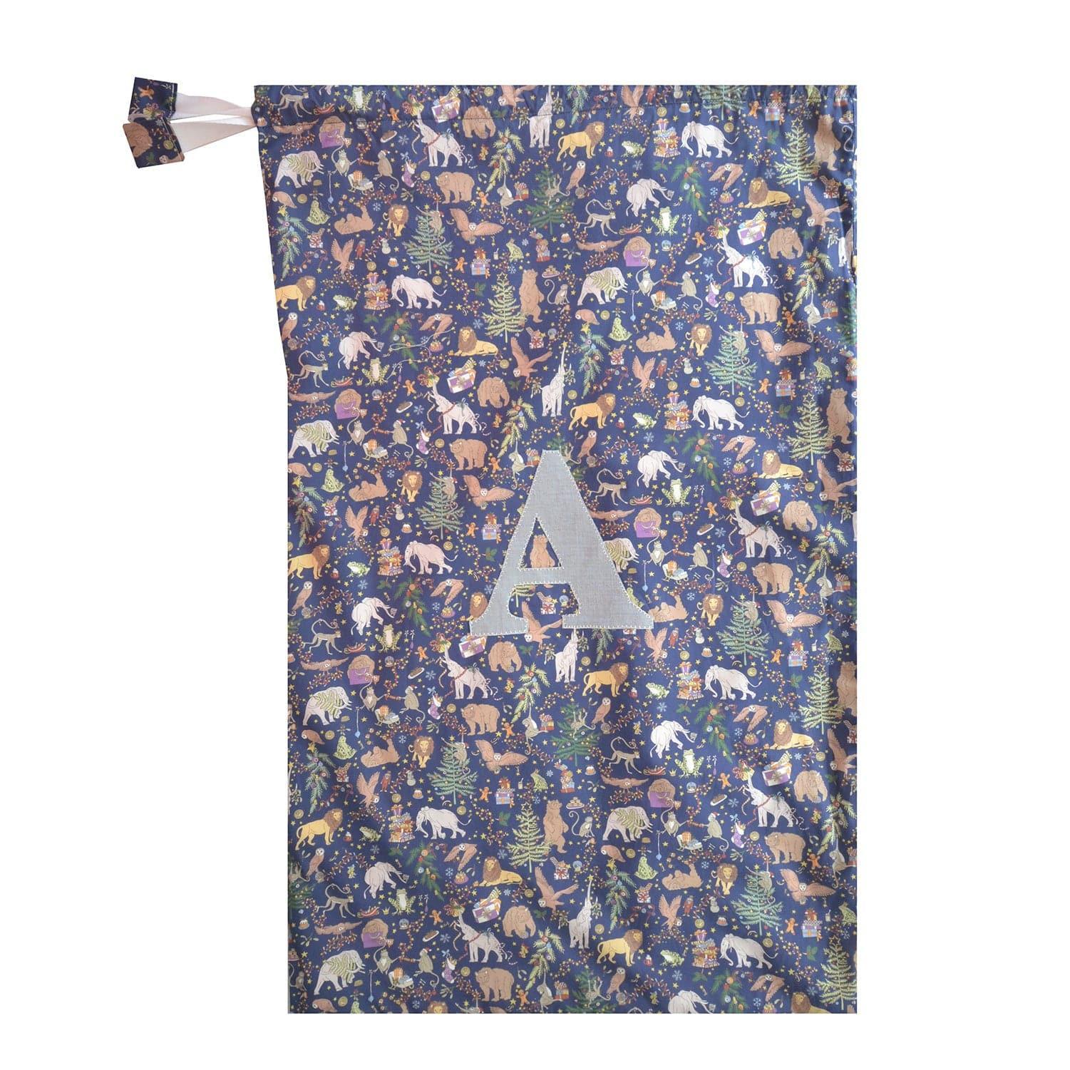 Storage Sack made with Liberty Fabric CHRISTMAS