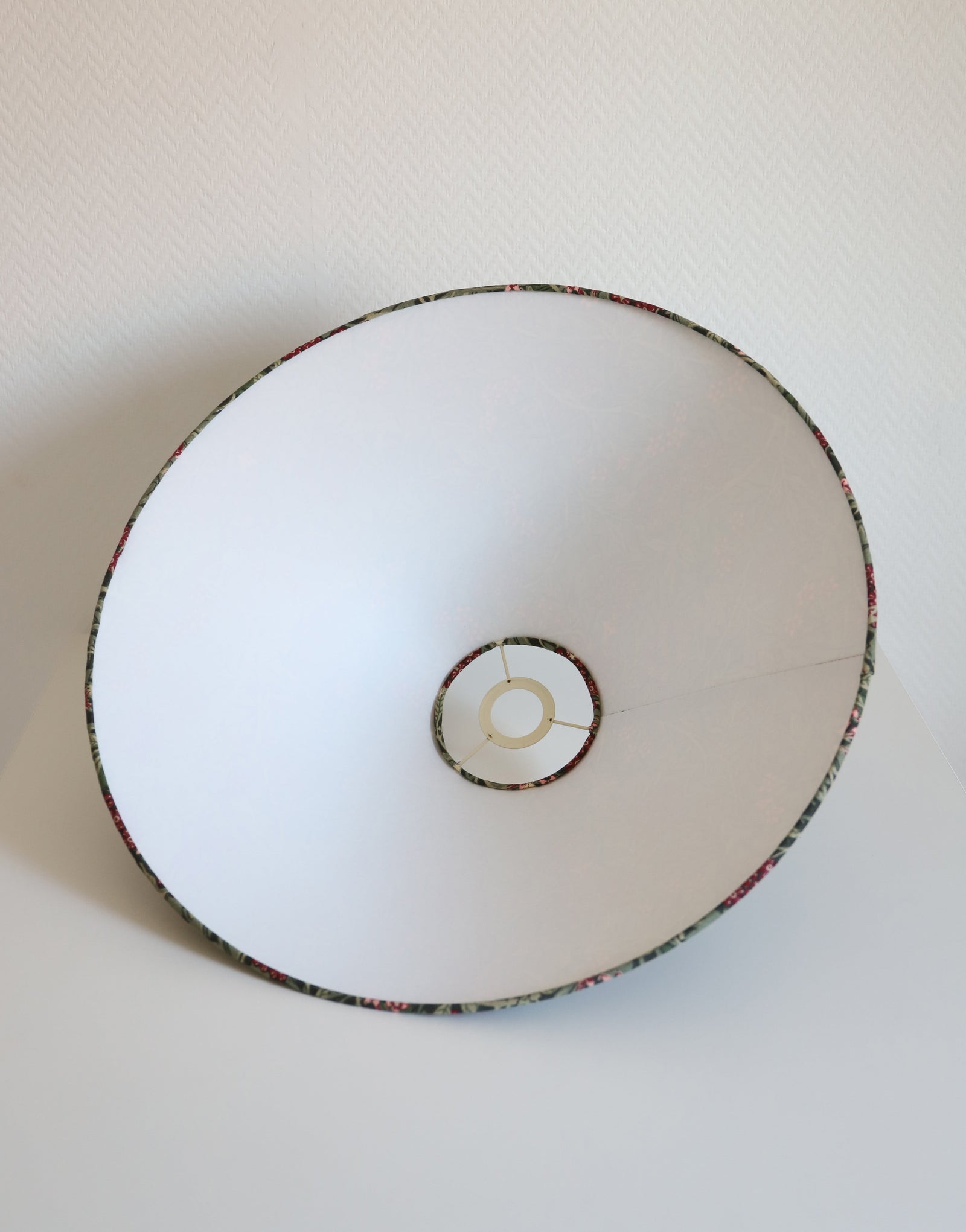 Vintage Trapeze Pendant Light with Floral Print