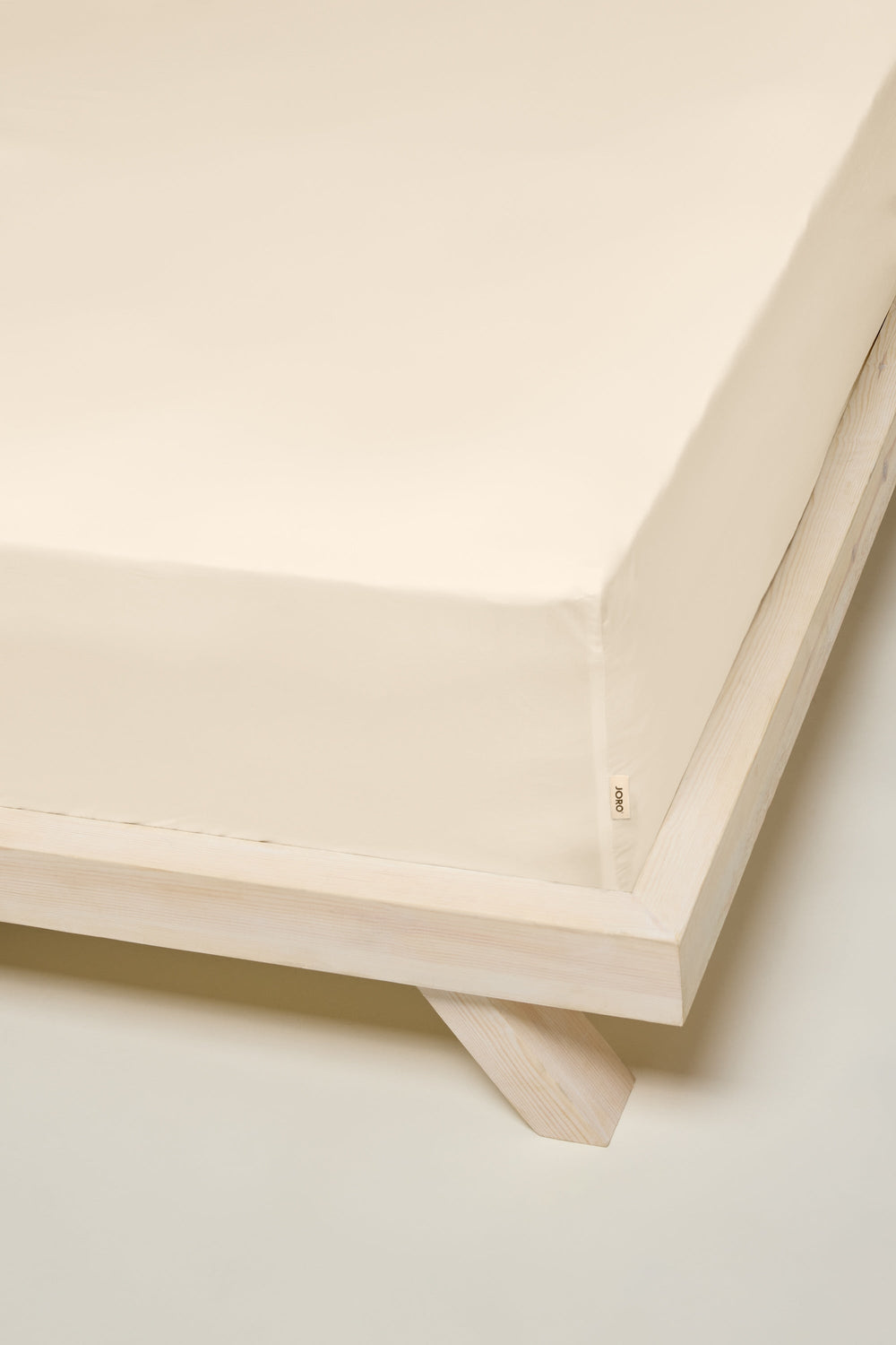 Sateen Organic Cotton Fitted Sheet - Classic Cream