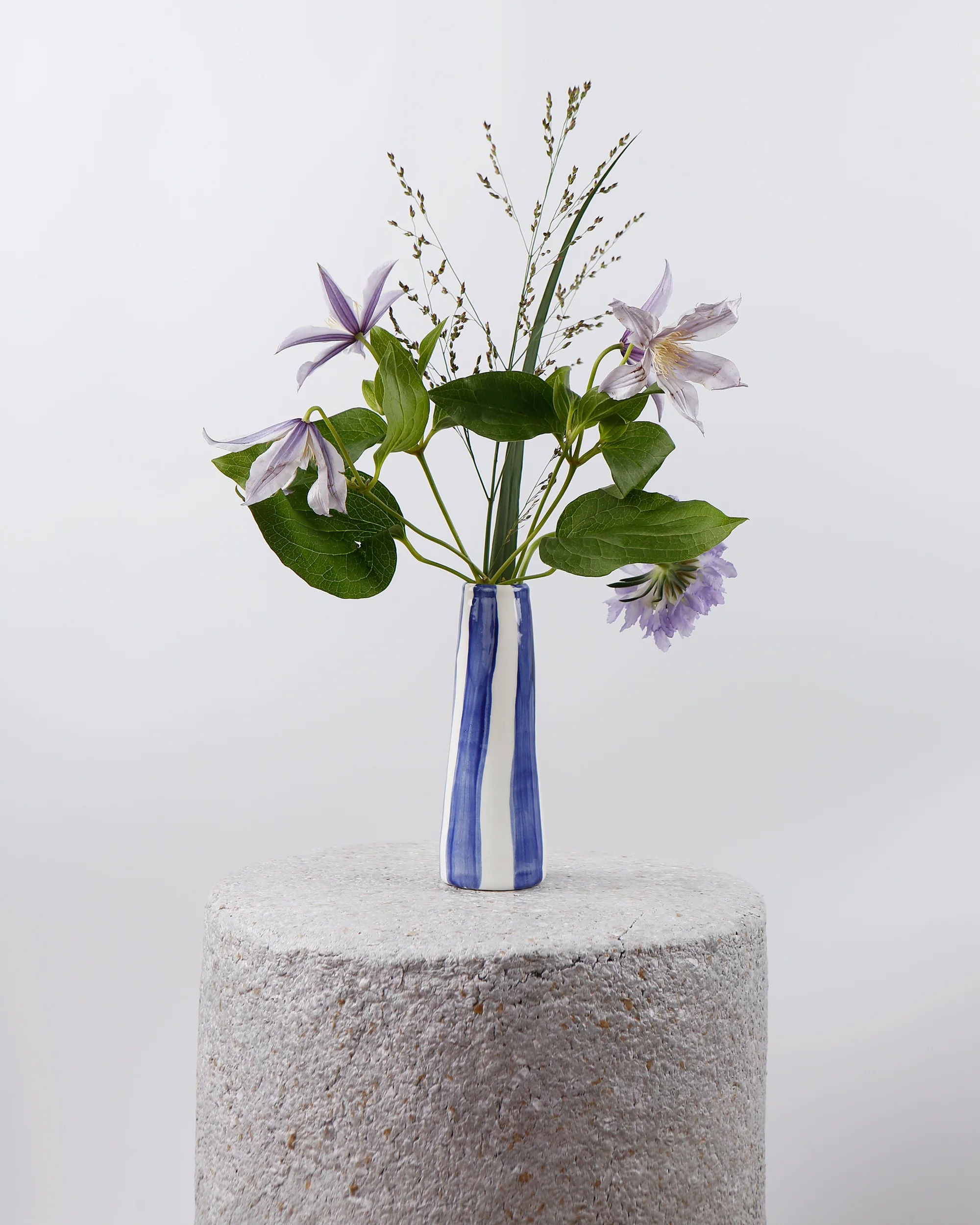 Aegean Blue Stripes II Vase