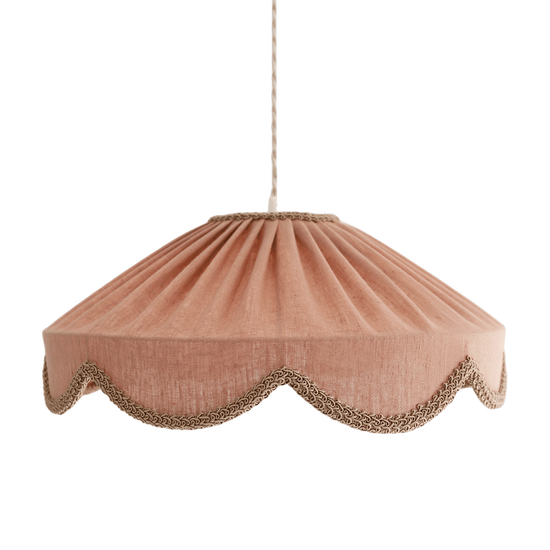Floral-Shaped Pendant Light Solid Cosette “Classic Linen”