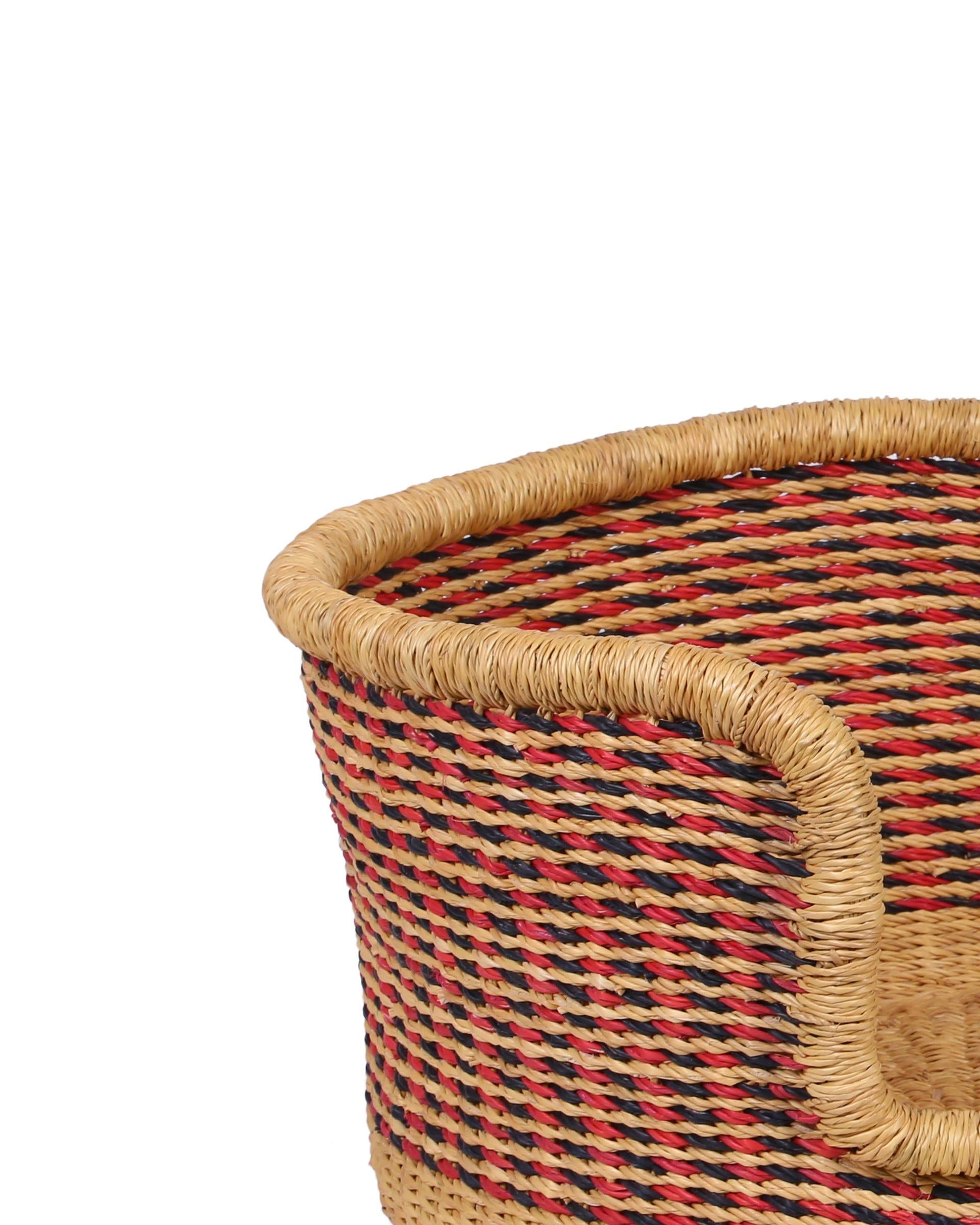JAKI: Red and Black Dog Basket - Medium