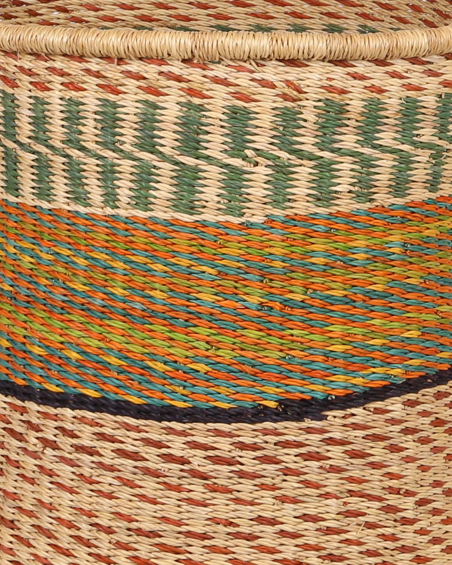 OZIGBODI: Green, Orange and Blue Log or Laundry Basket