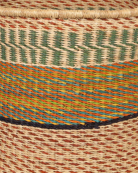OZIGBODI: Green, Orange and Blue Log or Laundry Basket