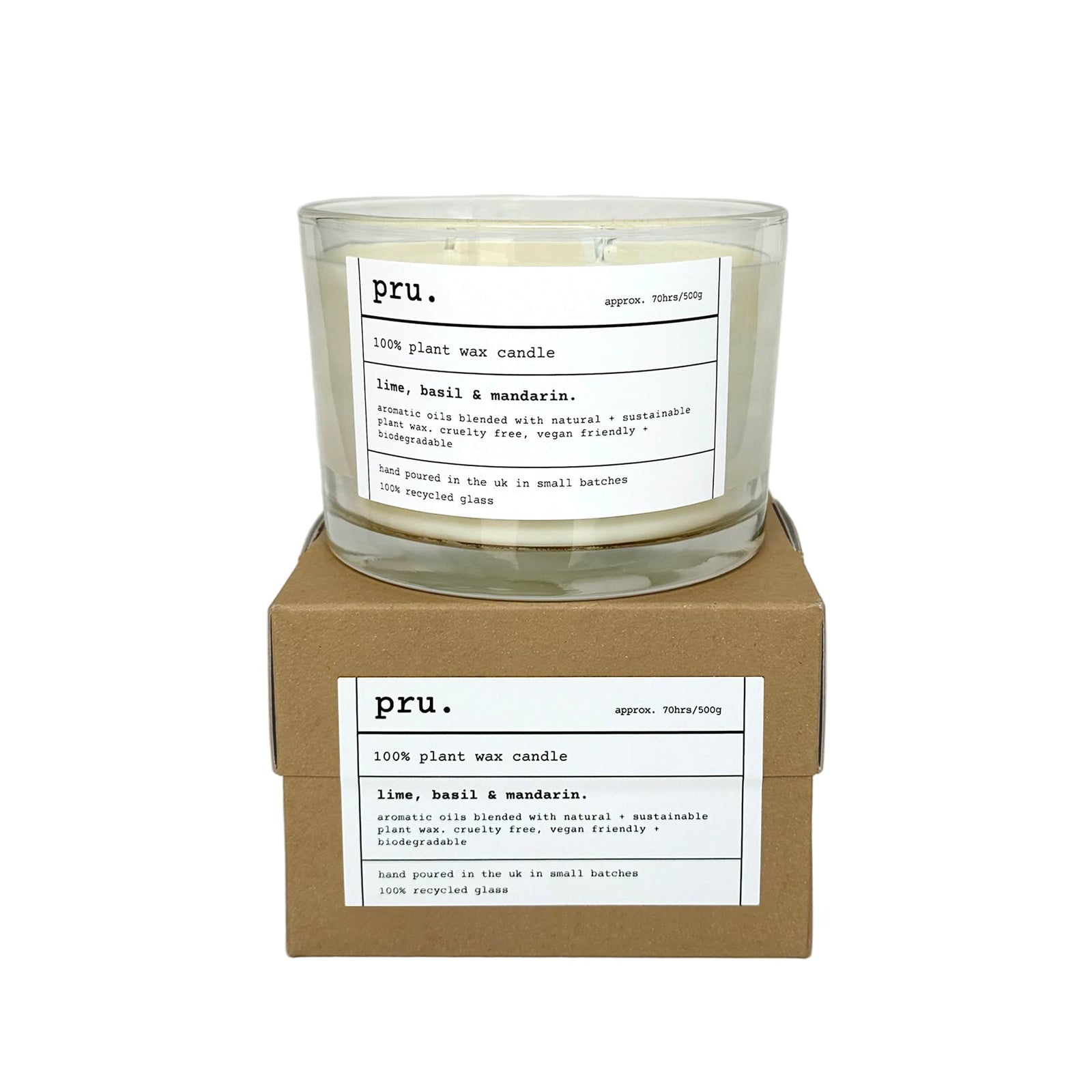 Three Wick Candle - Lime, Basil and Mandarin