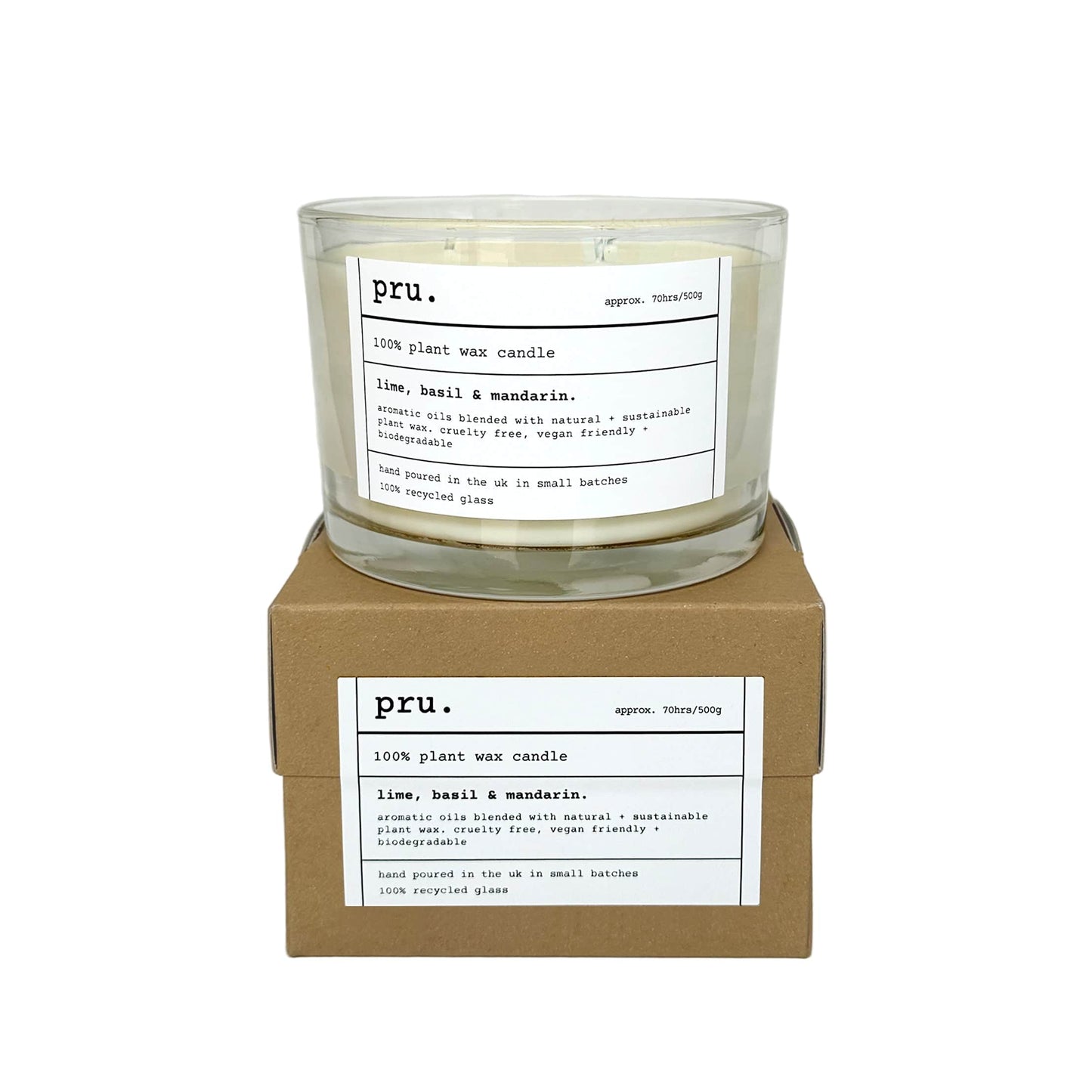 Three Wick Candle - Lime, Basil and Mandarin