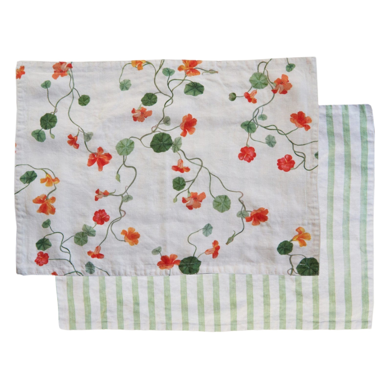 Nasturtium Reversible Linen Placemat