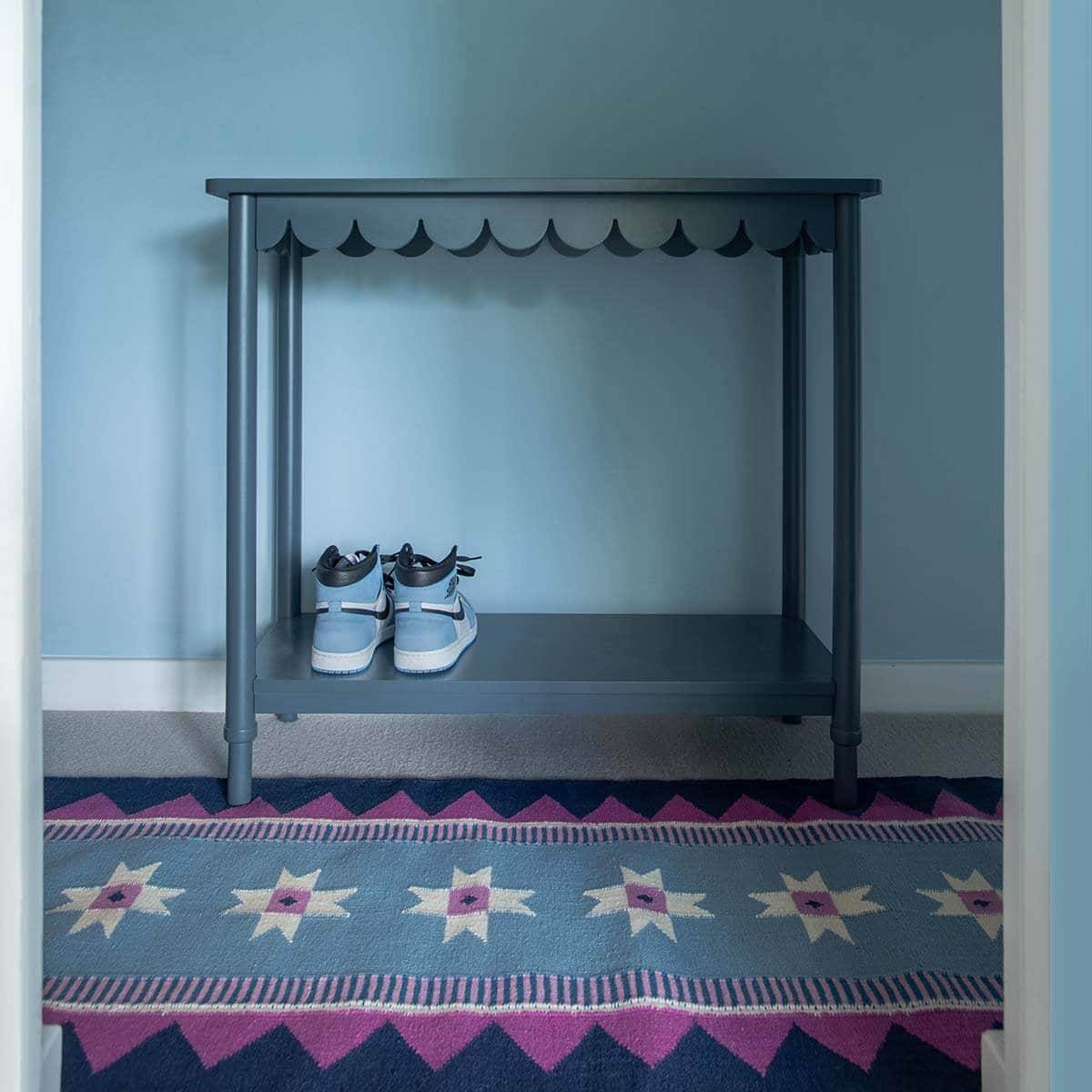 Victoria Flatweave Runner Rug - Blue-