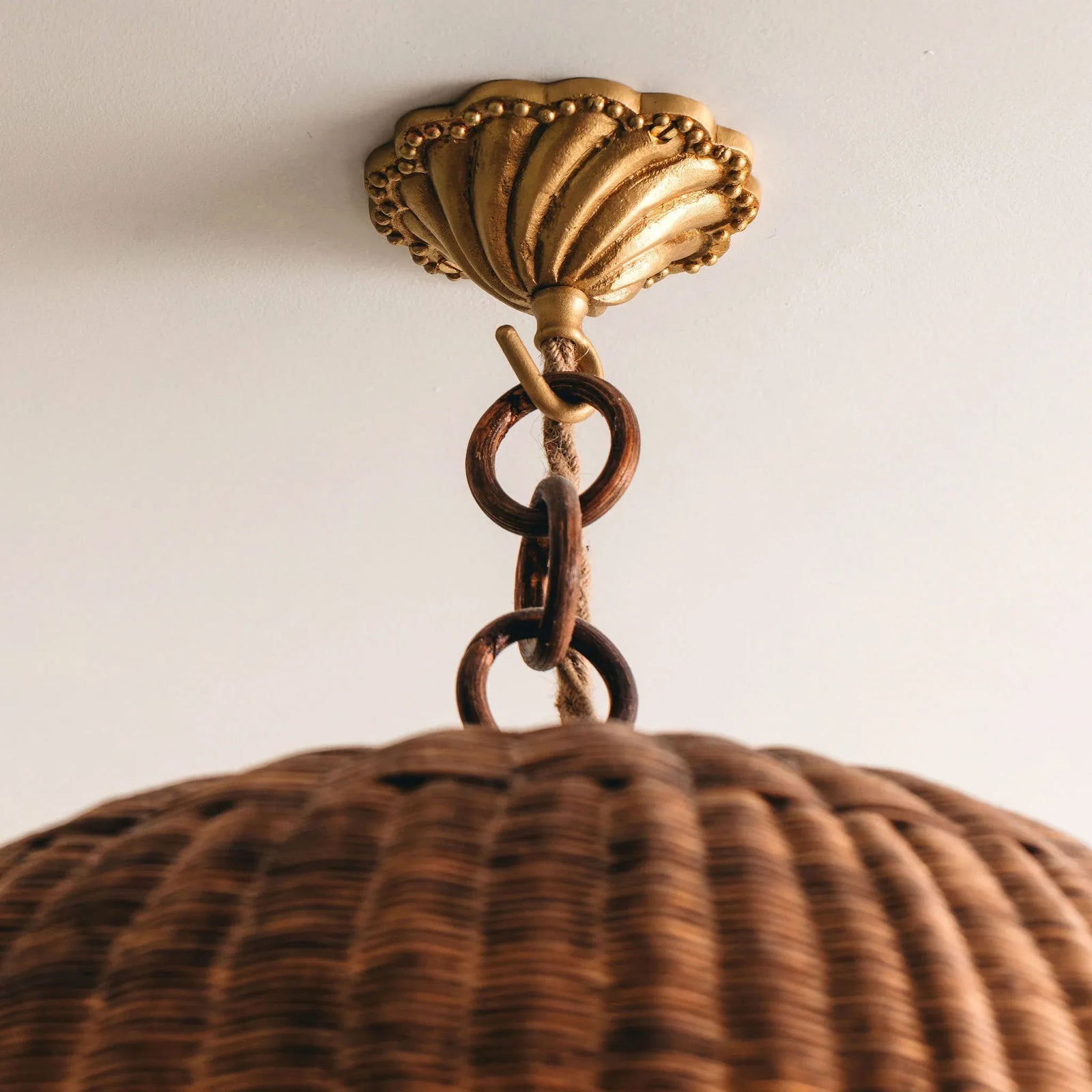 Shell Brass Ceiling Rose