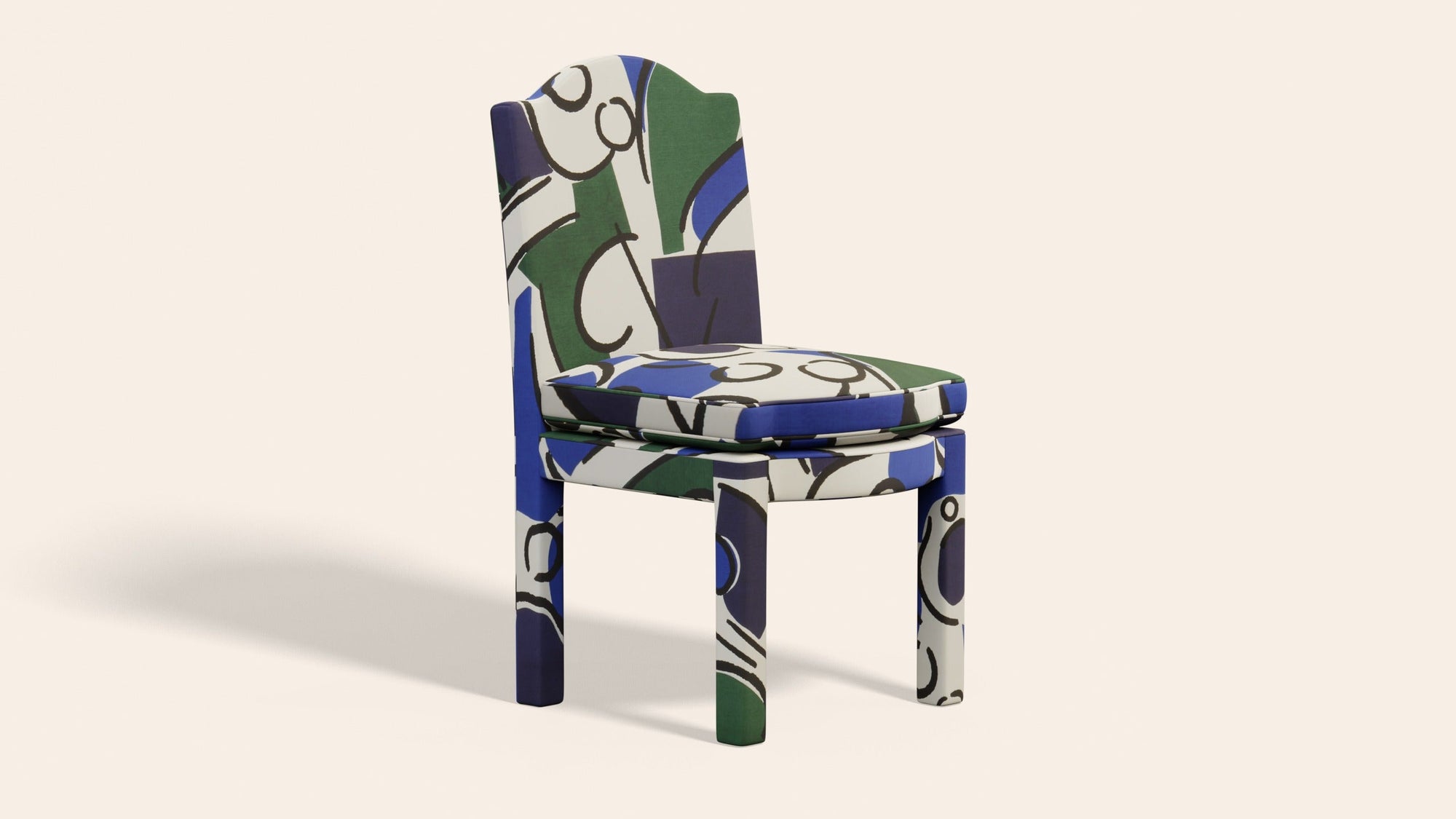 Pair of Leo Dining Chairs, Seaweed-