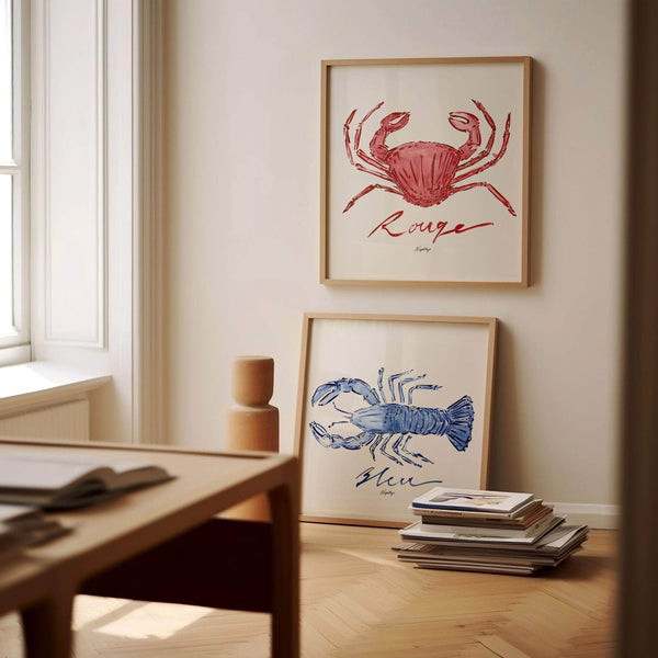 Lobster Bleu Print
