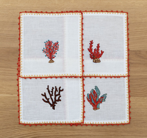 Coral Crest - Cocktail Napkins (Set of 4)