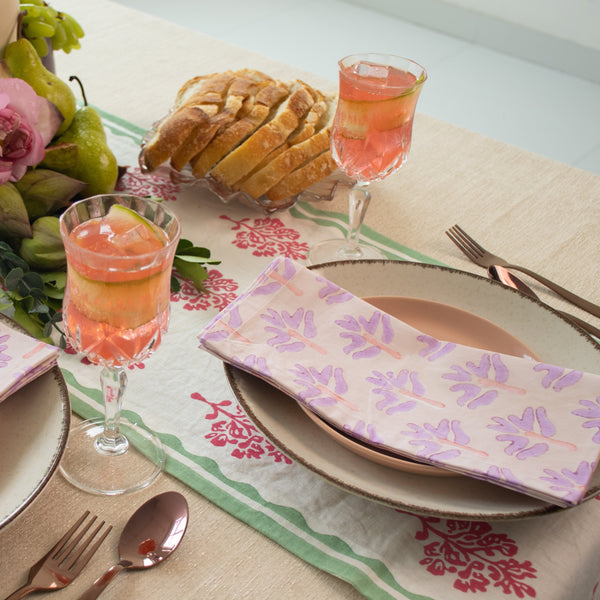 Zeenat Table Napkin Set of 2 - Lilac