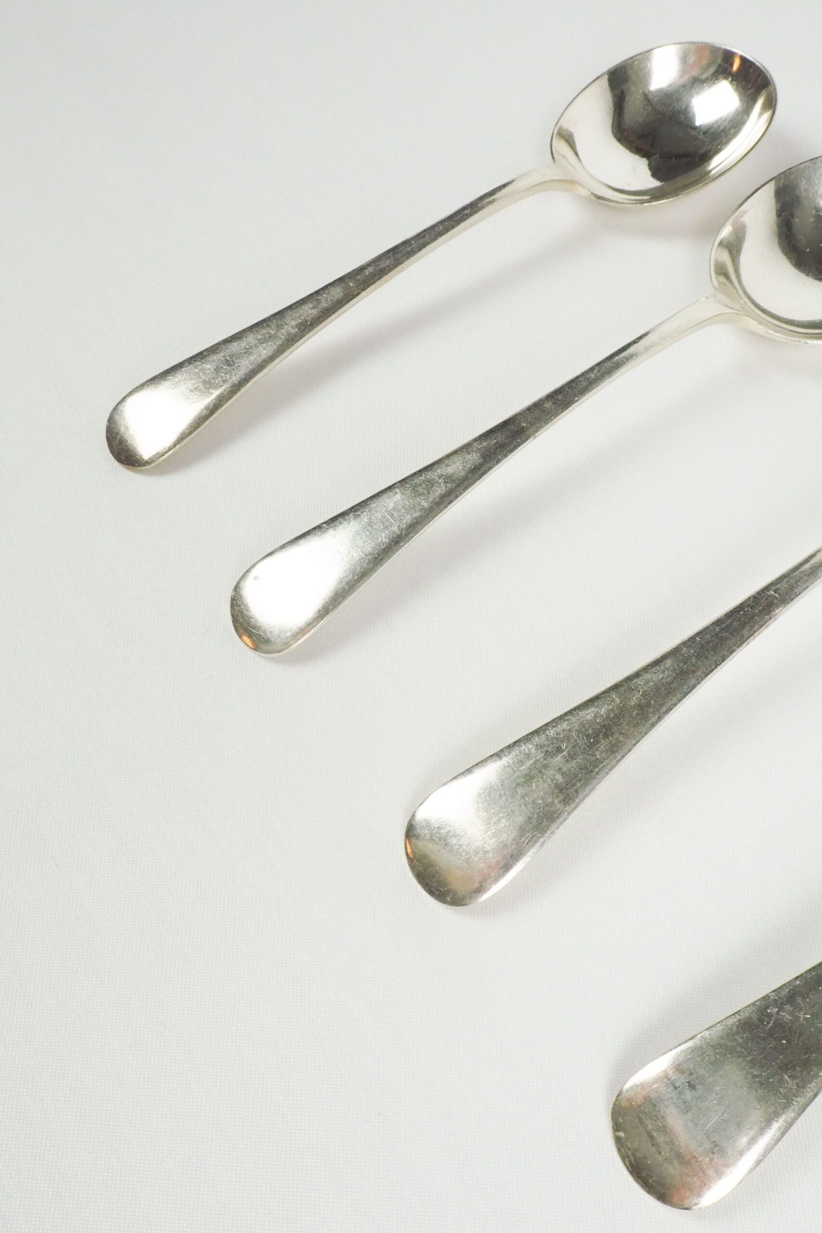 Antique Silver Plate Soup Spoons
