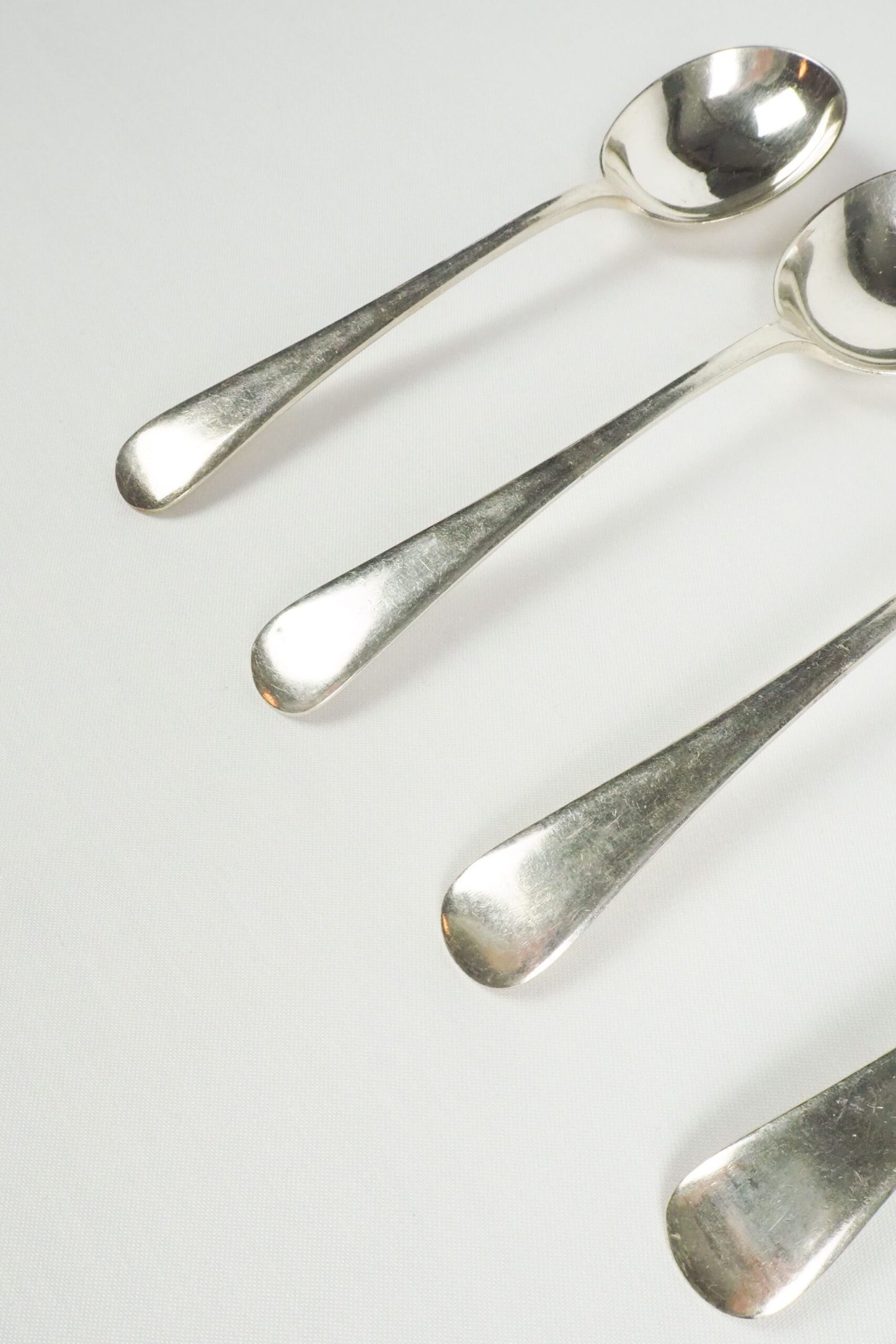 Antique Silver Plate Soup Spoons