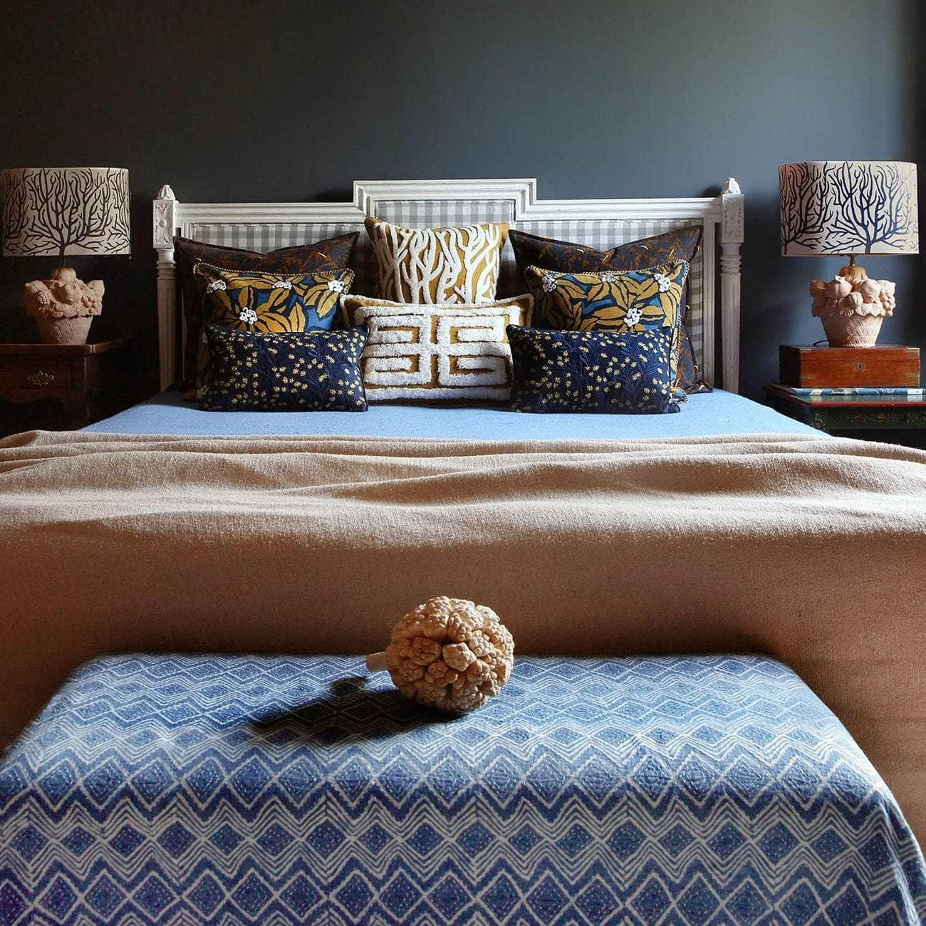 Cushion Yoko Spice & Navy