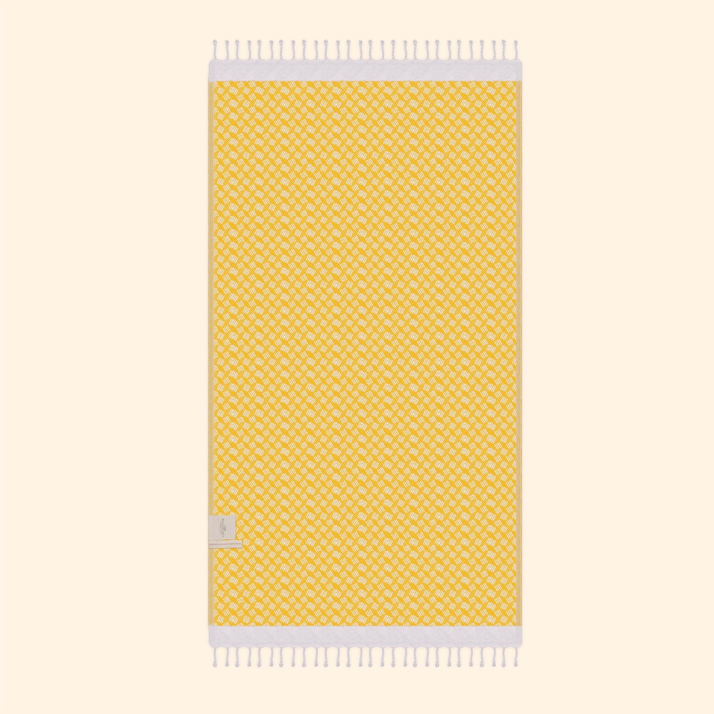 Modern Love Pure Cotton Bath & Beach Towel In Sunny Yellow