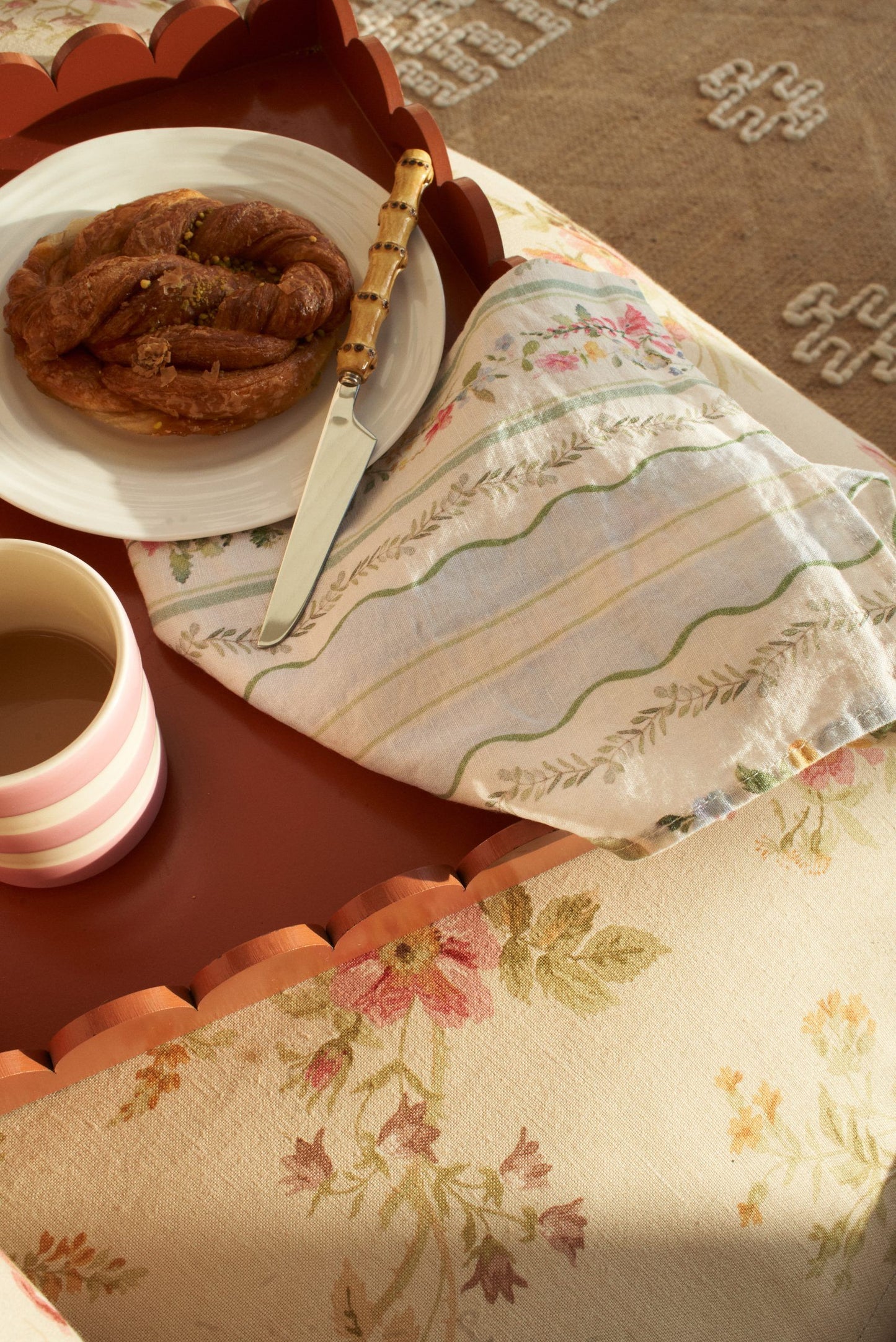 Spring Carpet Stripe Linen Napkin