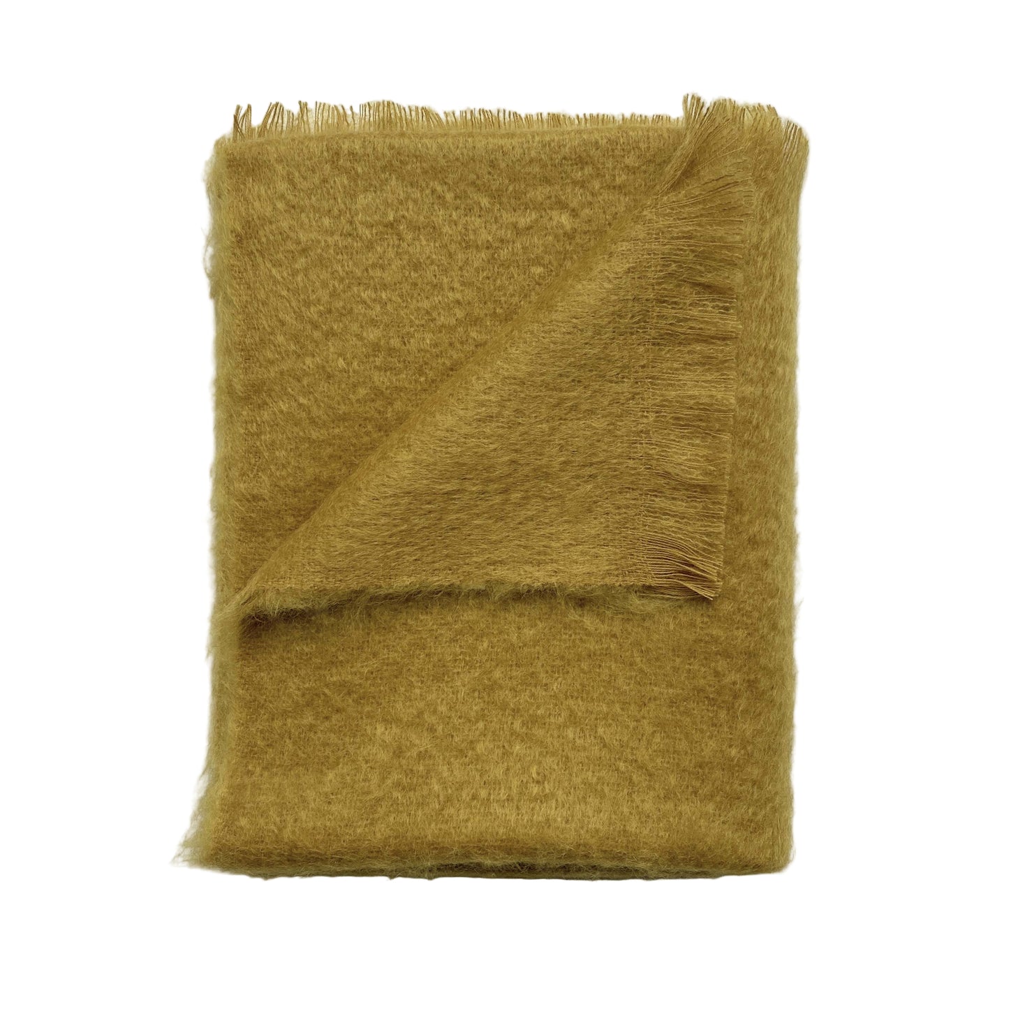 Albie Mohair Blanket Mustard Yellow
