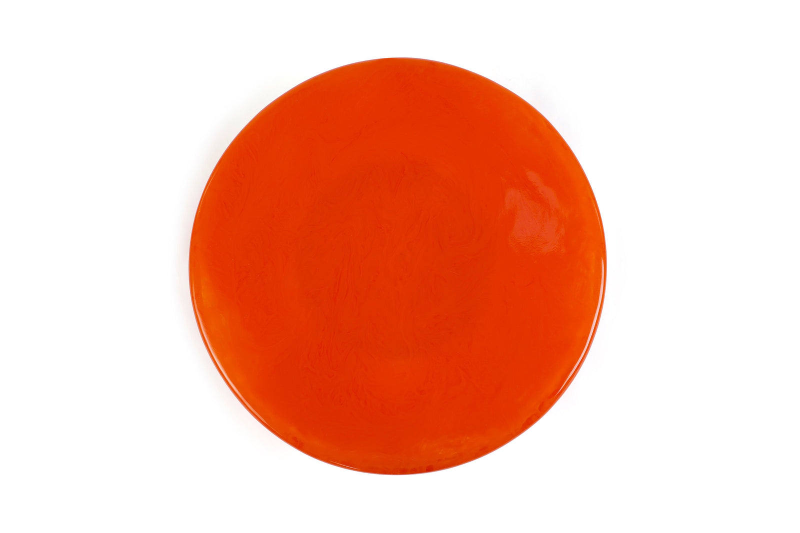 Scallop Resin Cake Stand, Orange - 9.5x4.5 Inches