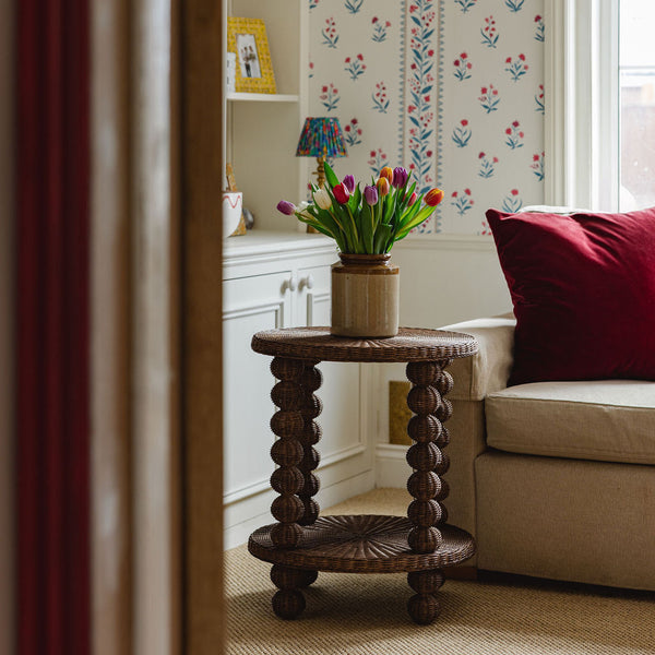 Round Bobbin Side Table