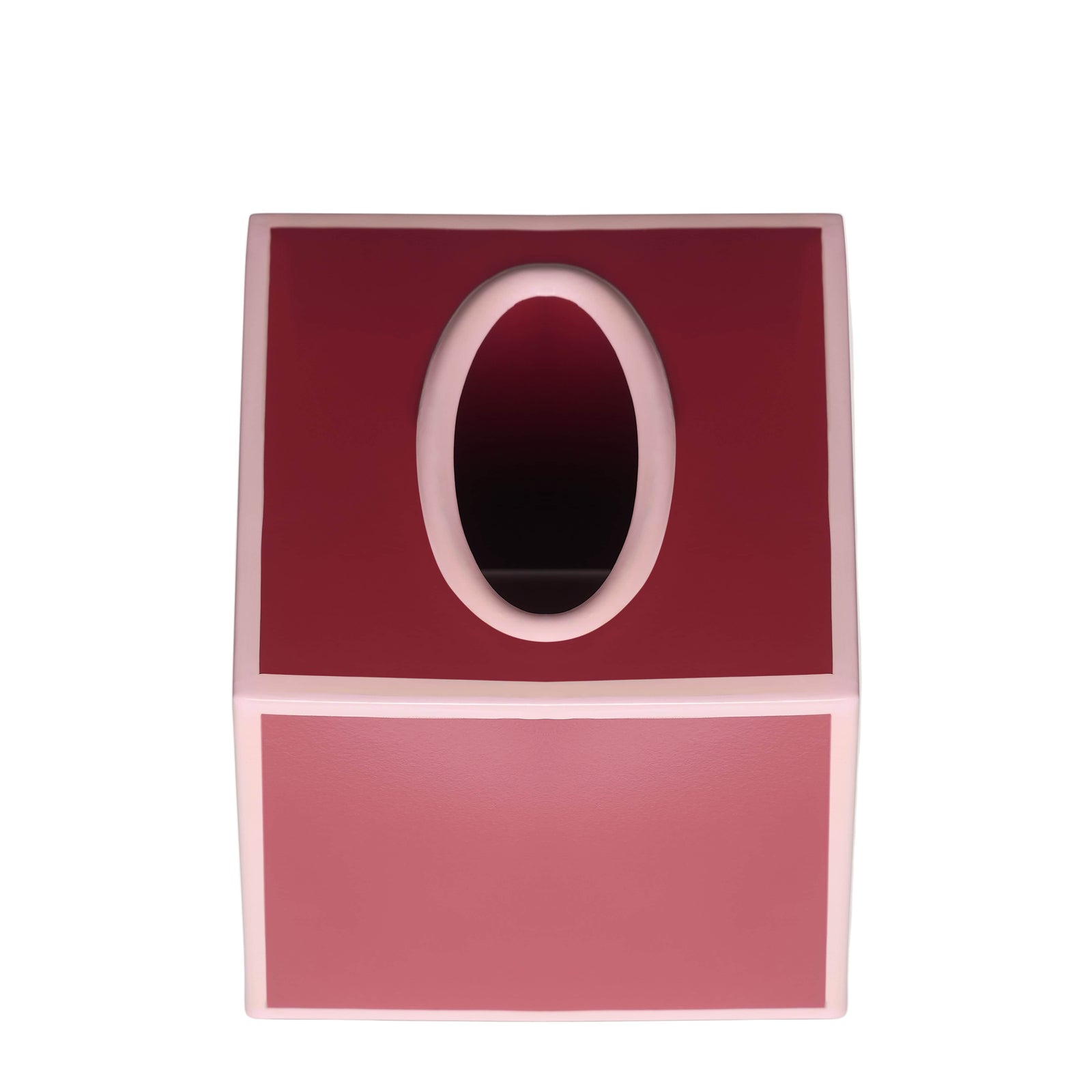 Tissue Box Cover | Ruby Red and Rose Pink