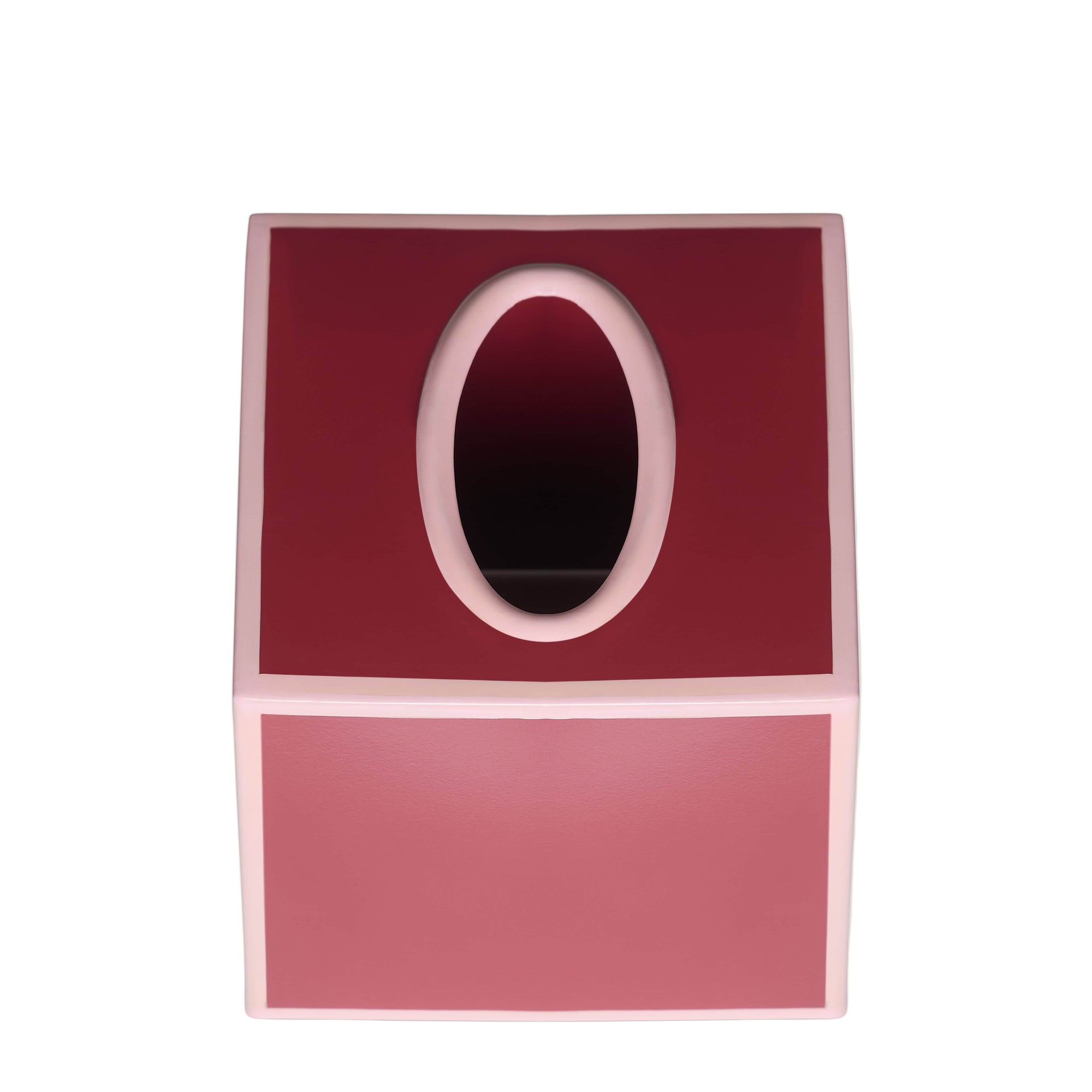 Tissue Box Cover | Ruby Red and Rose Pink