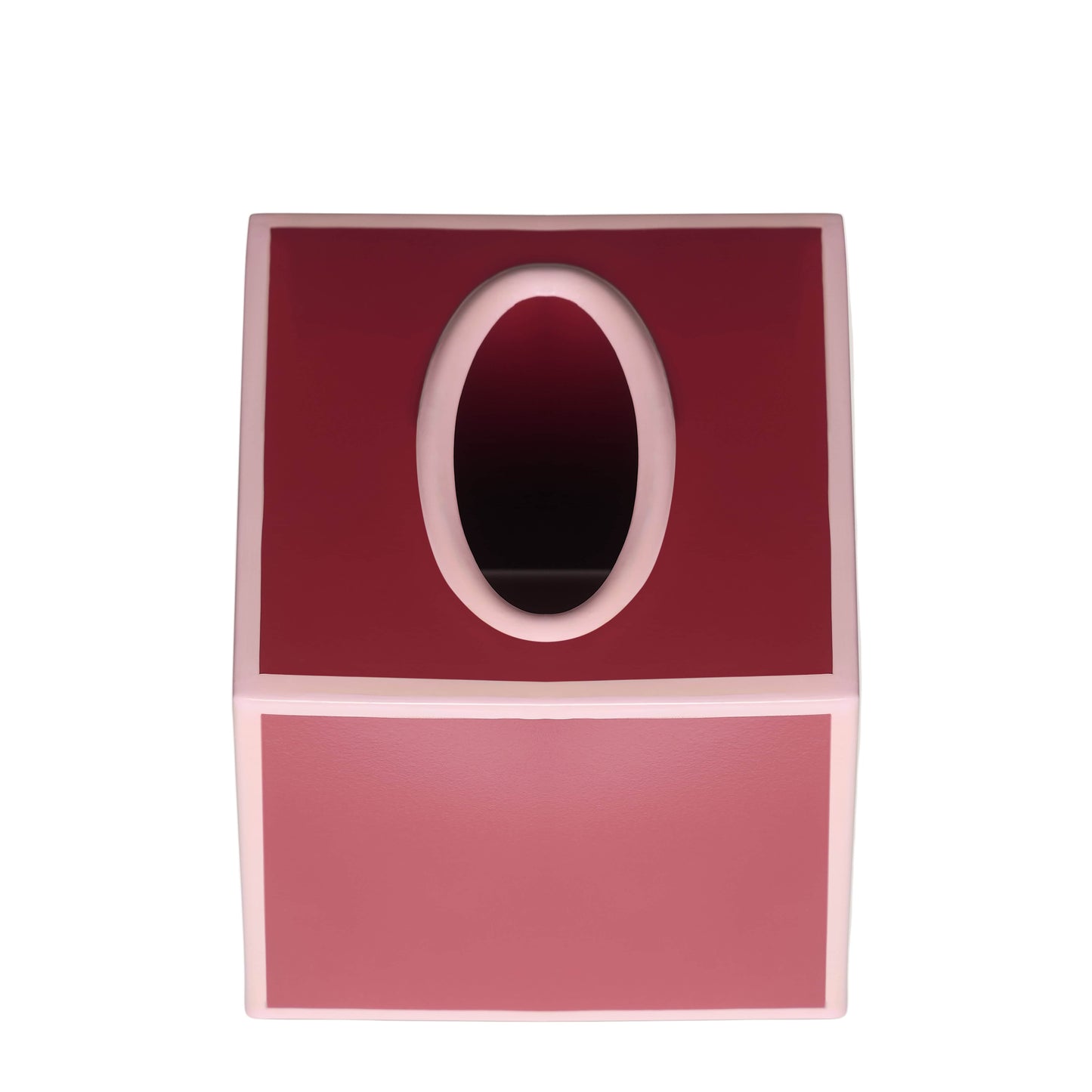 Tissue Box Cover | Ruby Red and Rose Pink