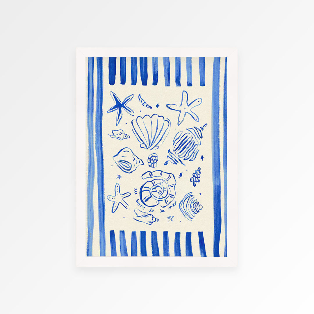 By The Seaside Hand Painted Print