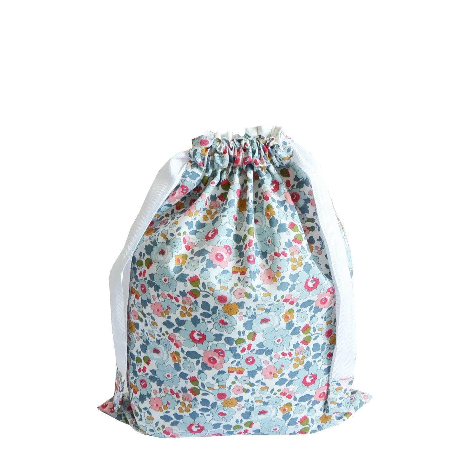 Drawstring Bag Made With Liberty Fabric Betsy Grey