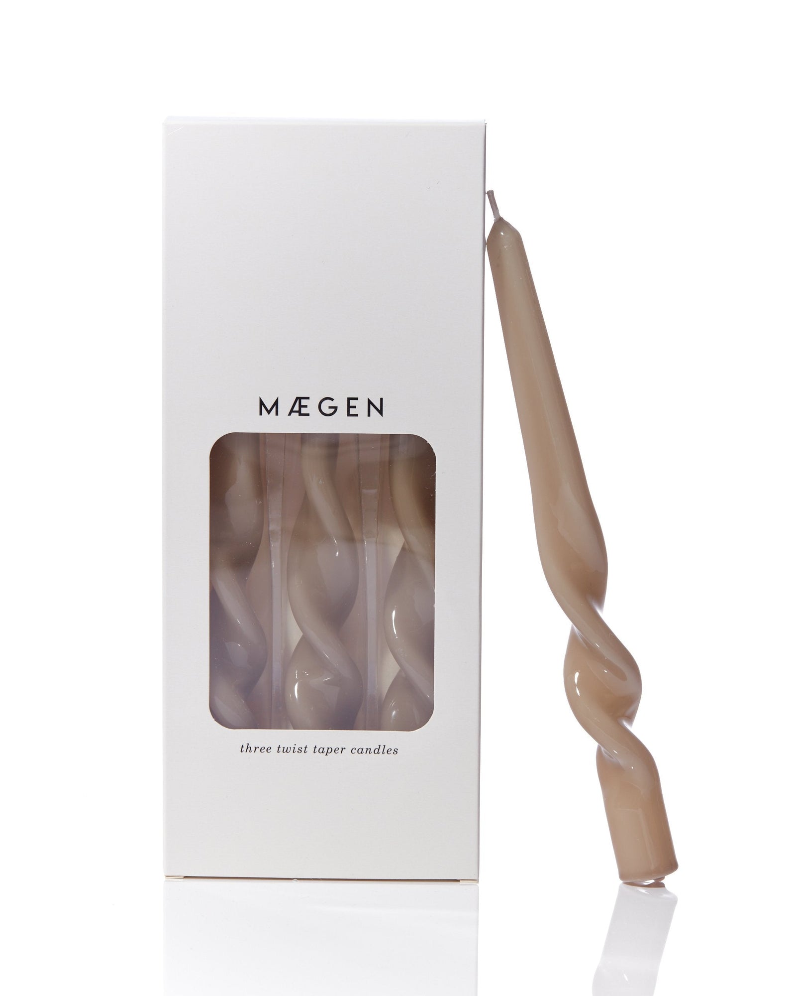 Twisted Taper Candle | Mink