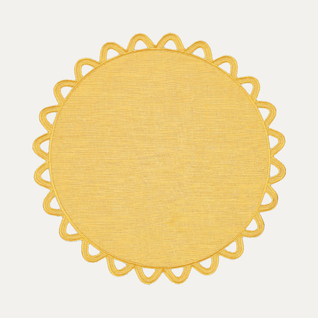 Halo Placemat, Yellow on Yellow