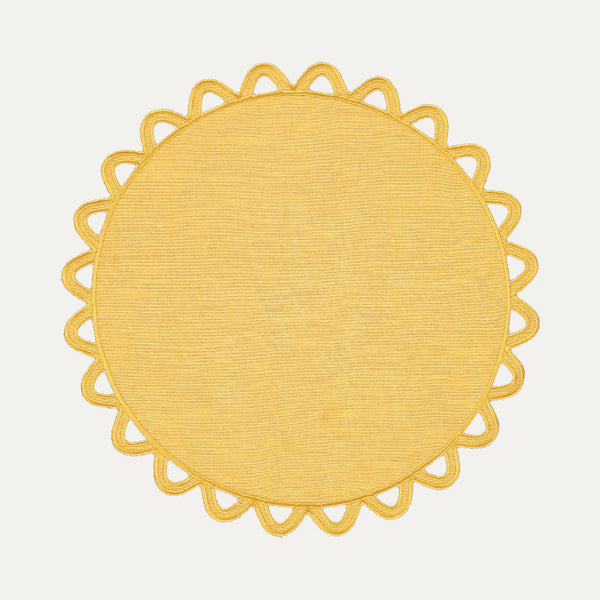 Halo Placemat, Yellow on Yellow