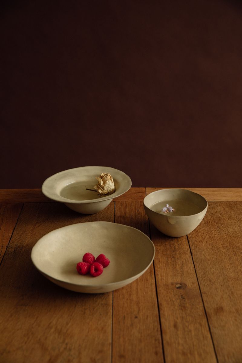 Yukina Omori Rim bowl (Light Beige / Dark Beige)