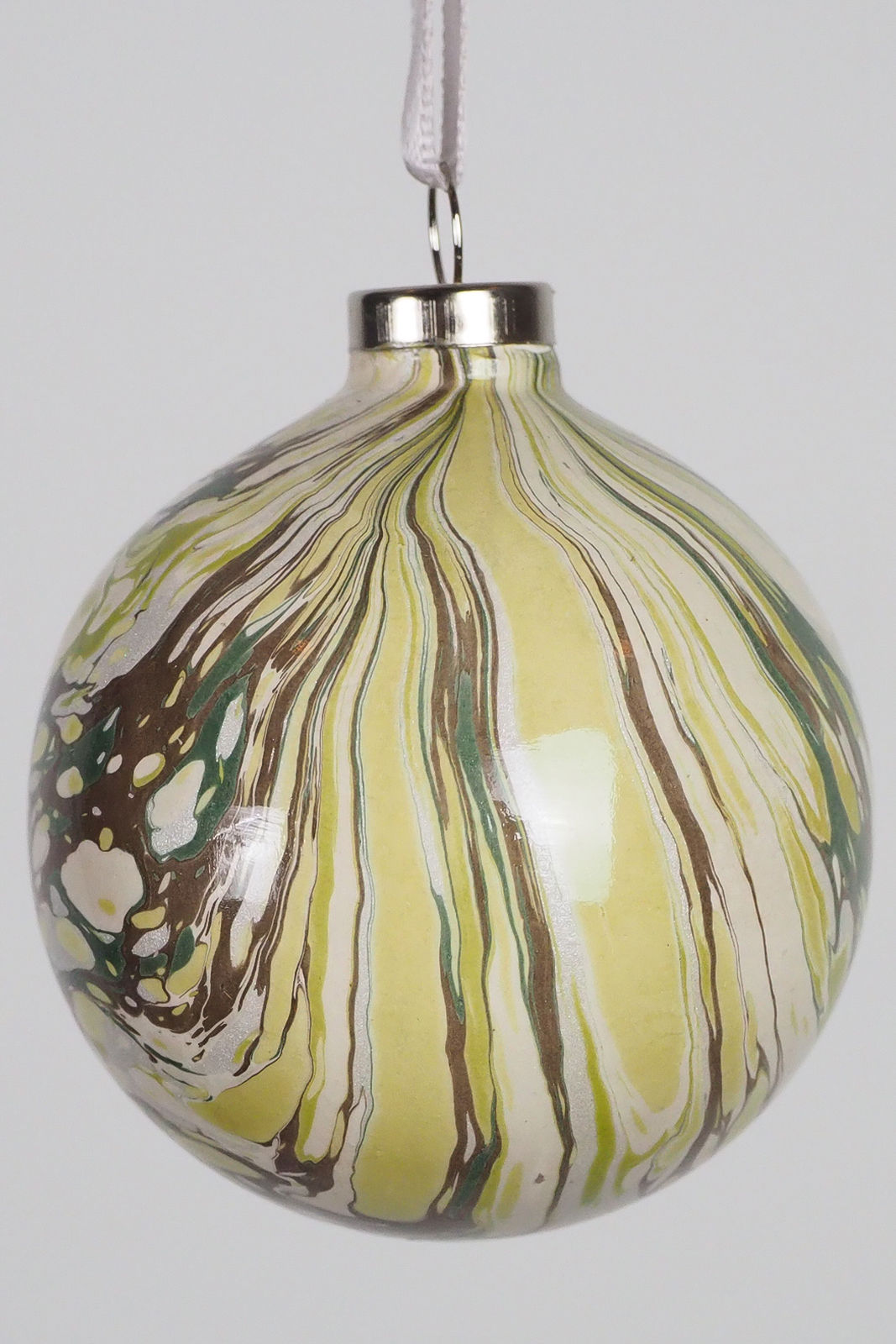 Small Moss Marbled Bauble