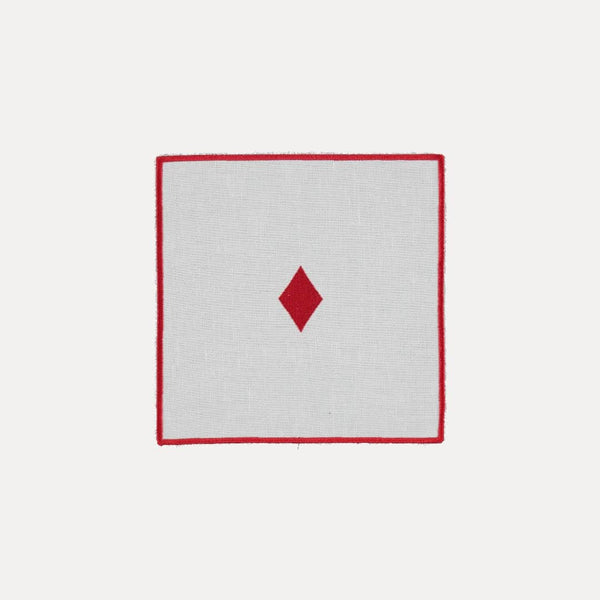 Cocktail Napkin, Suit Diamonds