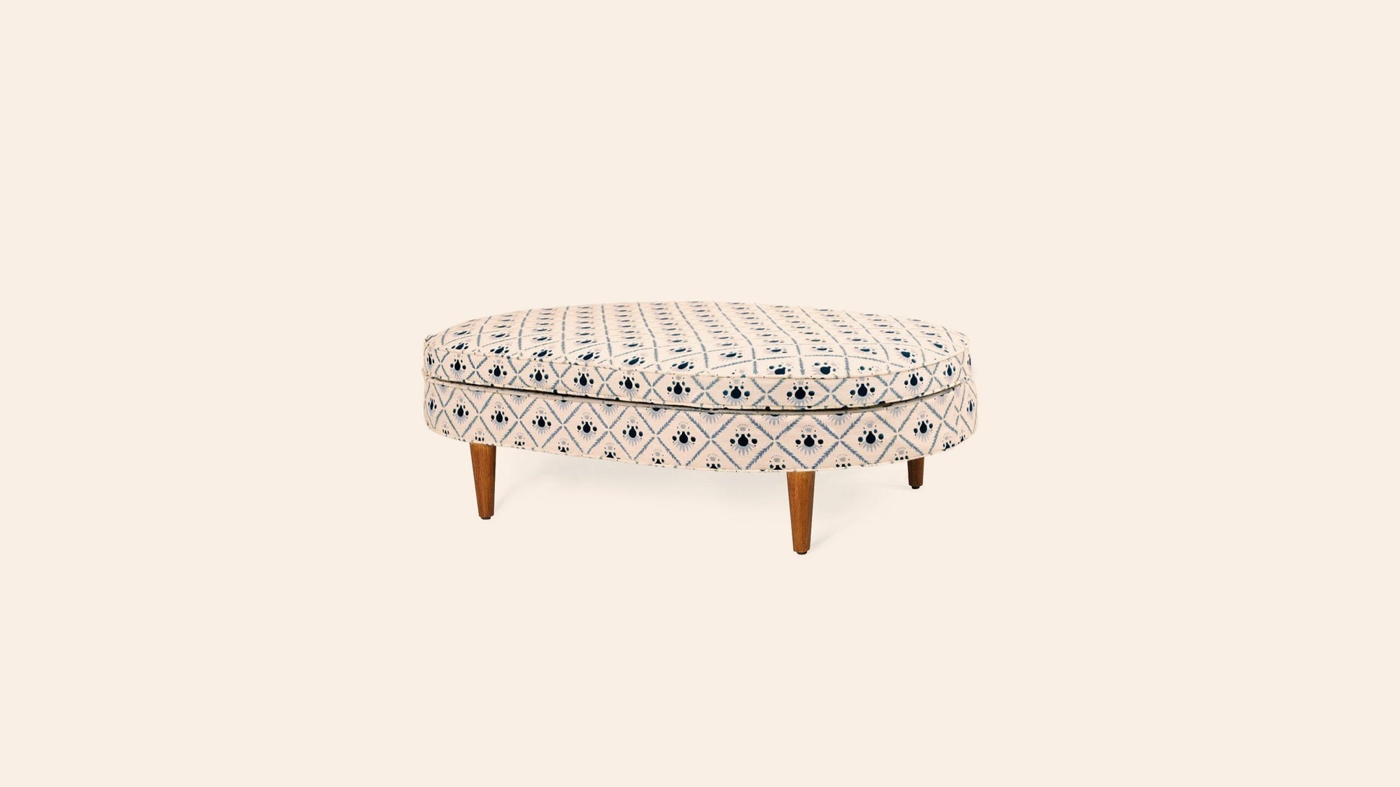 Carlotta Ottoman, Oxford Blue