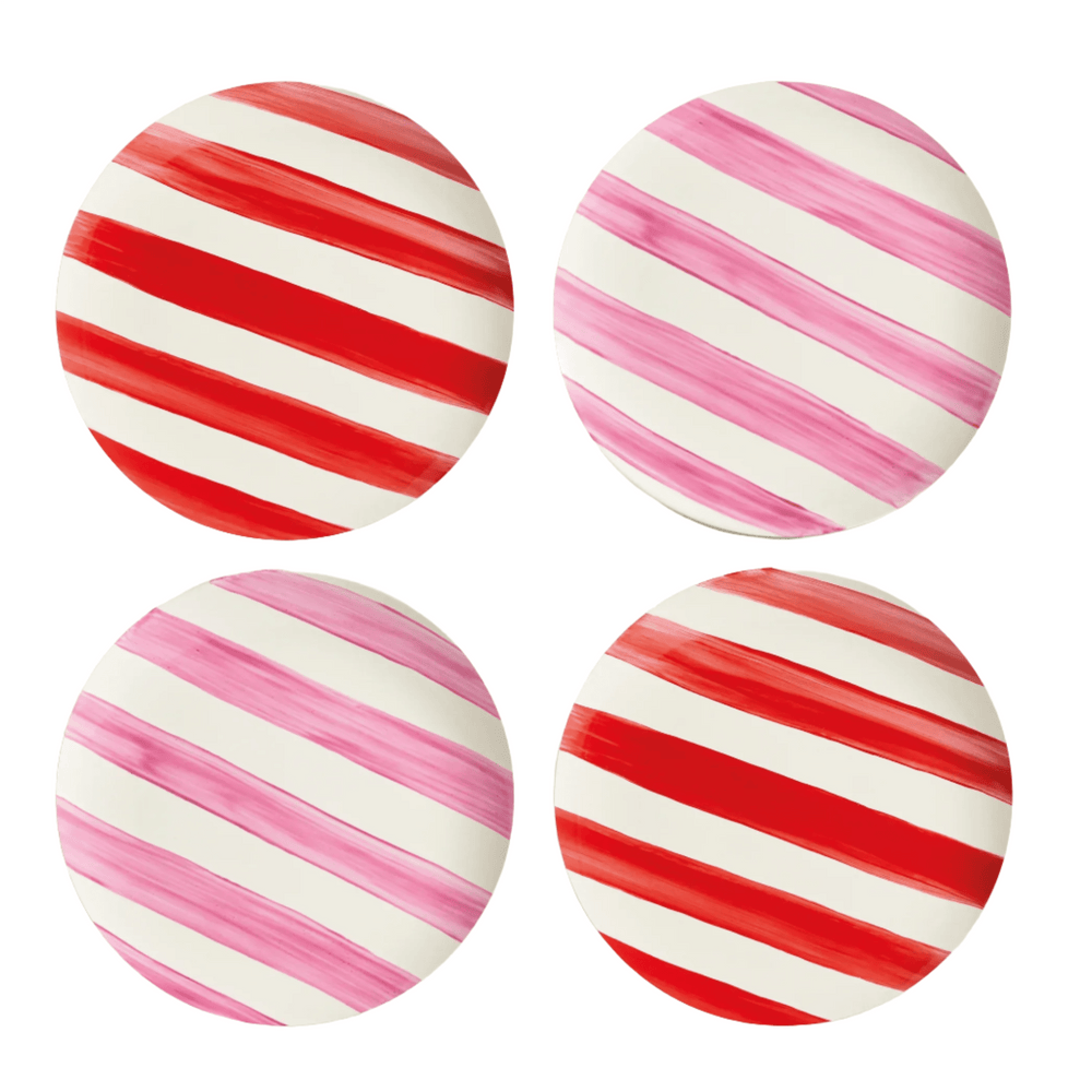 Red/Pink Stripes | Set of 4